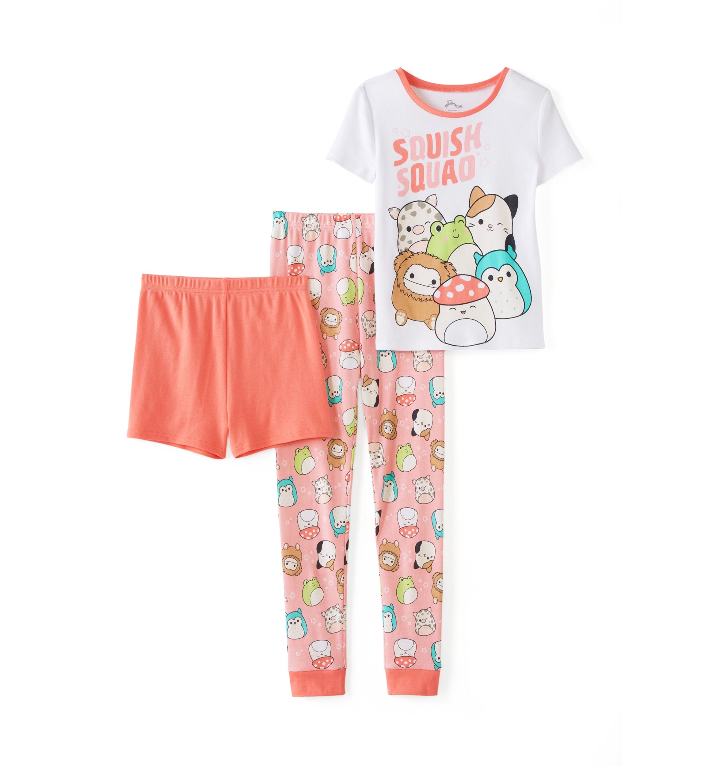 Girls 7-16 3 Piece Squish Pajama Set