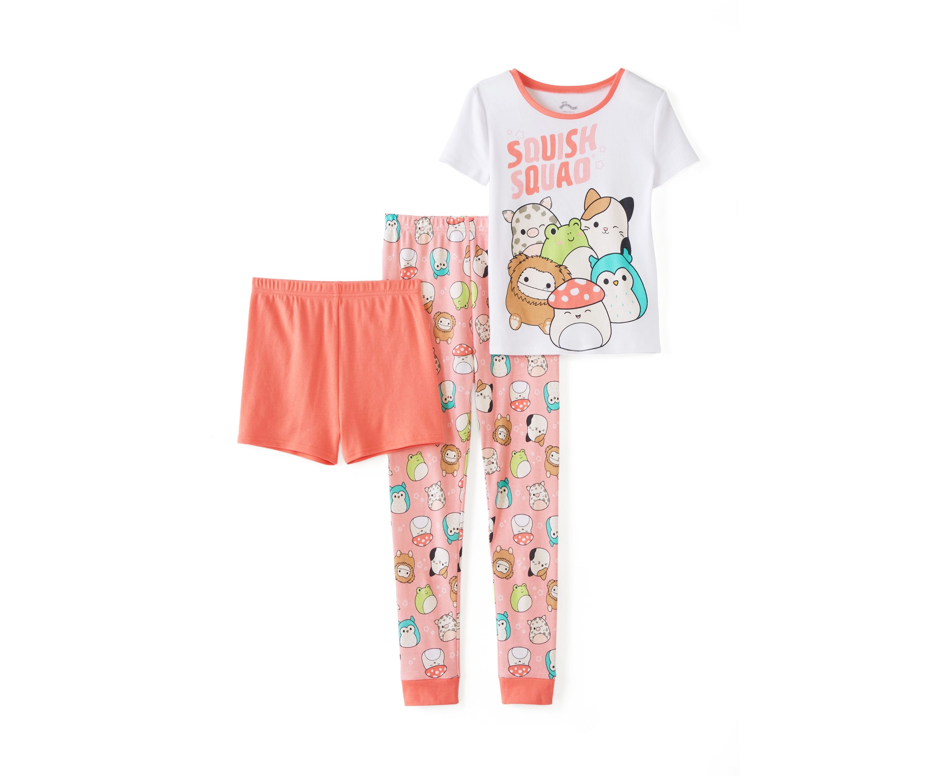 Girls 7-16 3 Piece Squish Pajama Set