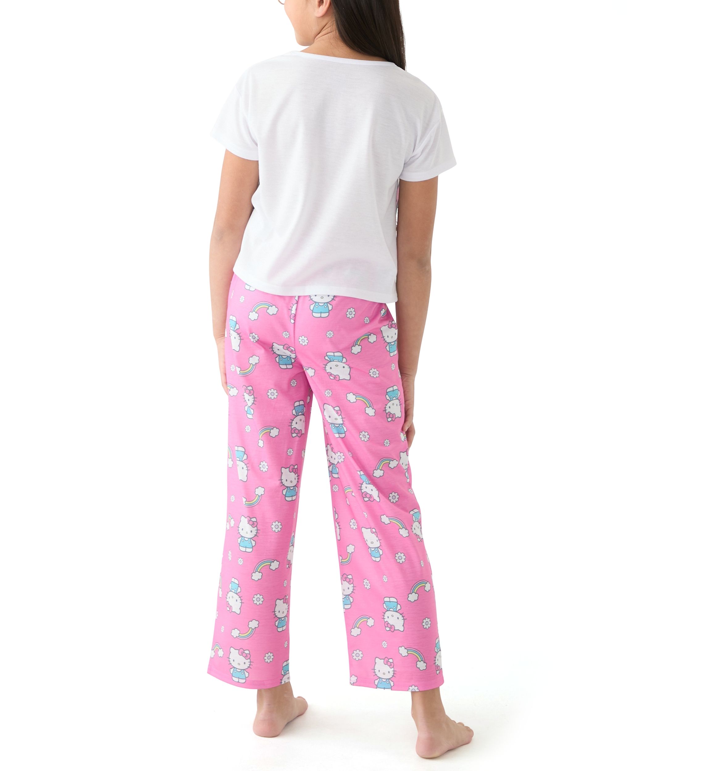 Girls 4-10 3 Piece Hello Kitty Pajama Set