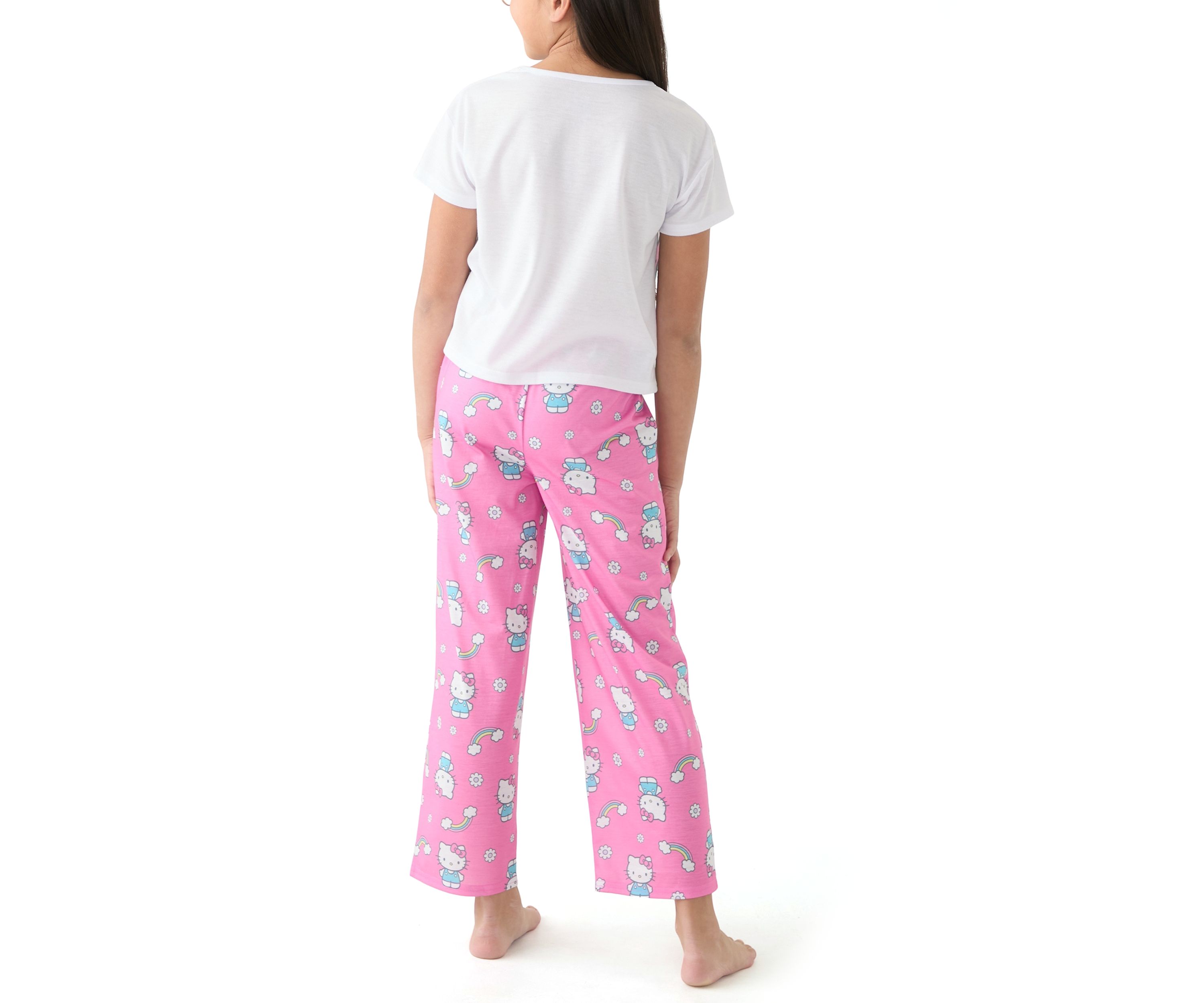 Girls 4-10 3 Piece Hello Kitty Pajama Set