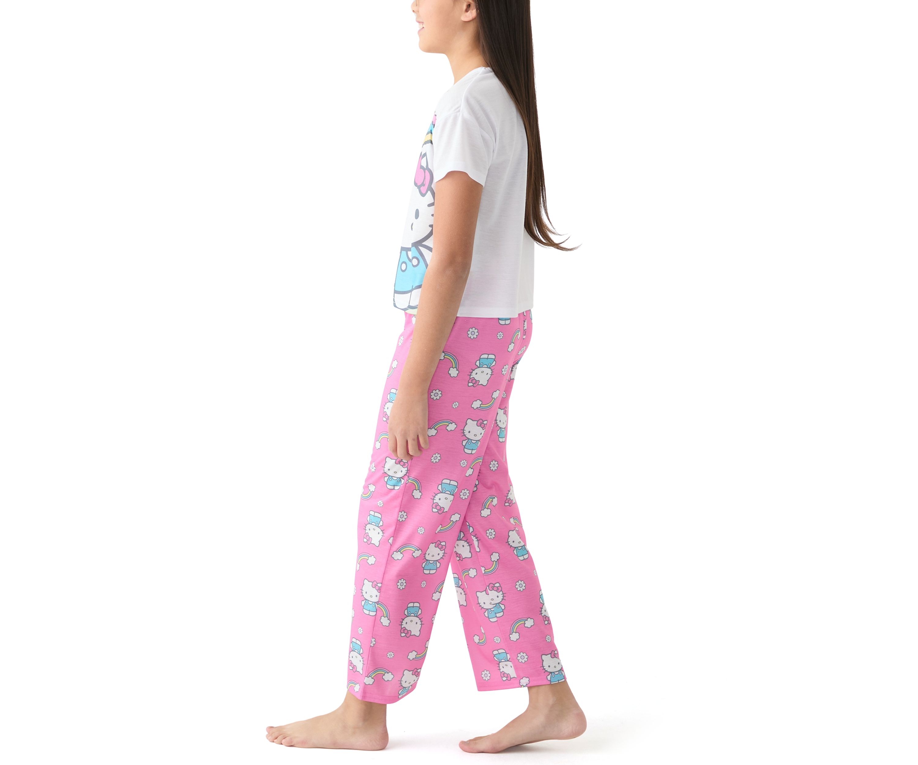 Girls 4-10 3 Piece Hello Kitty Pajama Set