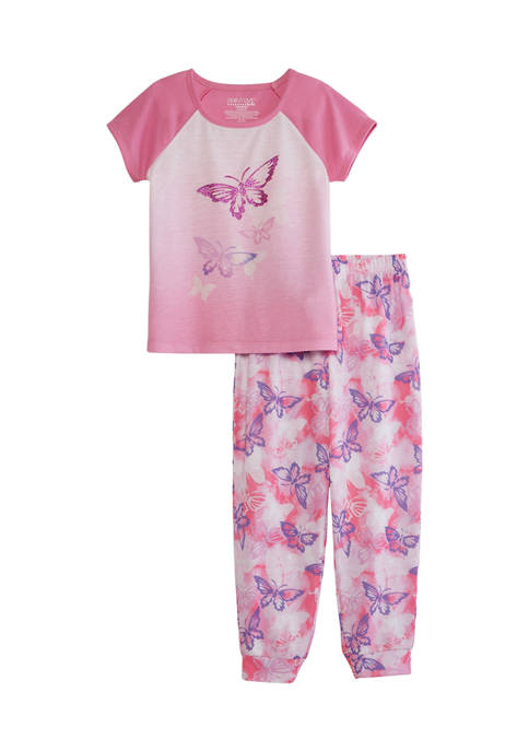 Saint Eve Kids Girls 4-16 Butterfly Pajama Set