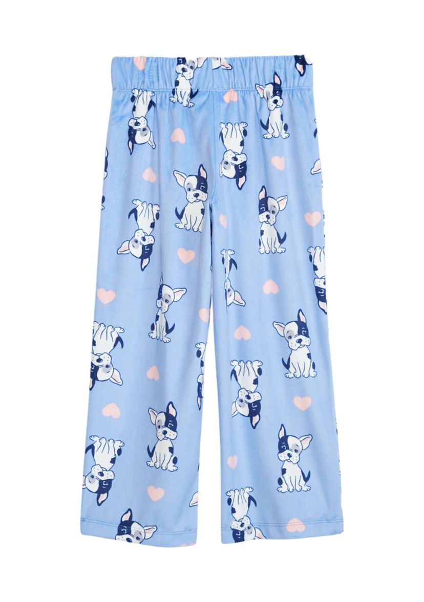 Girls Puppy Printed Pajama Pants