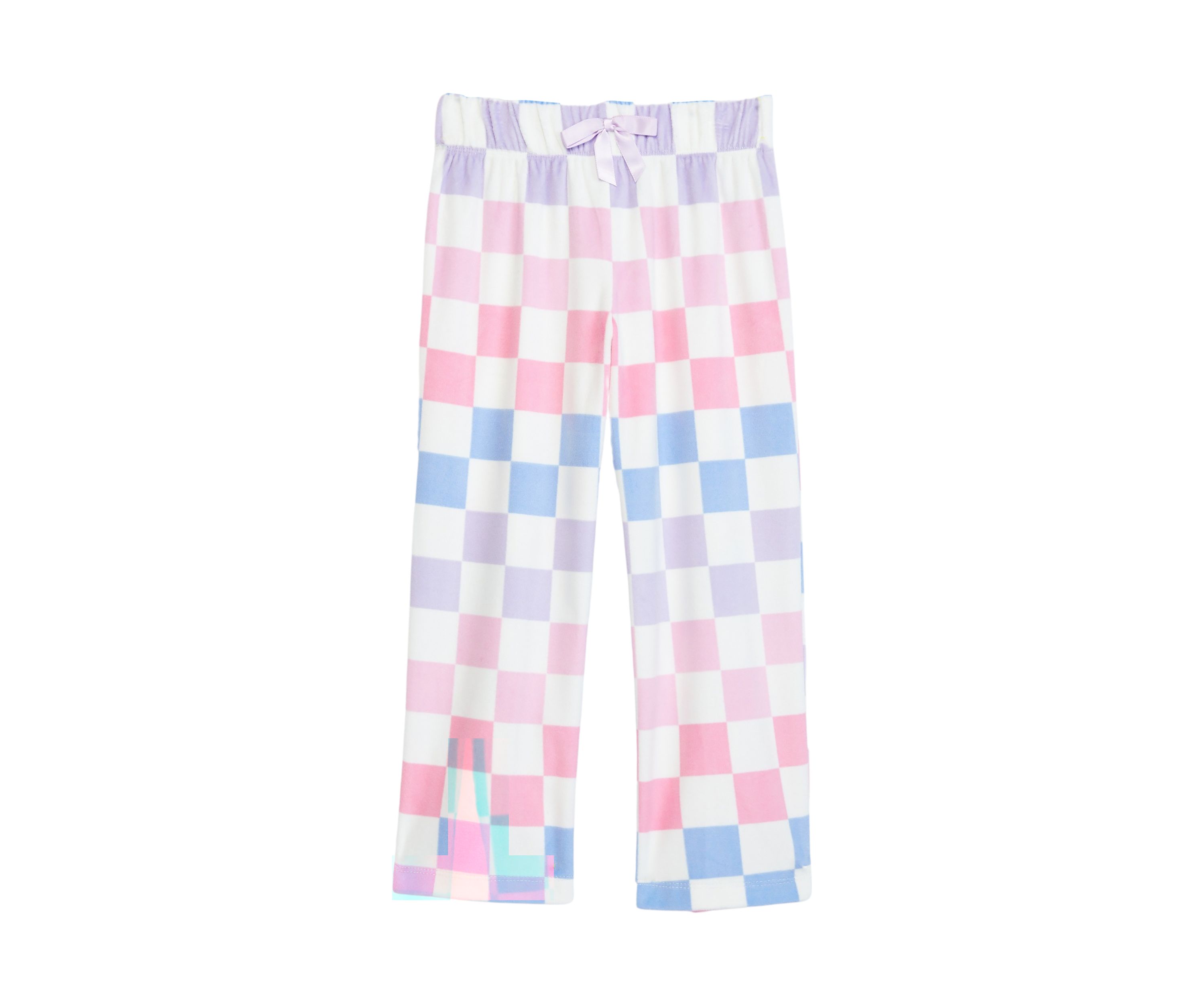 Girls Multi Check Printed Pajama Pants