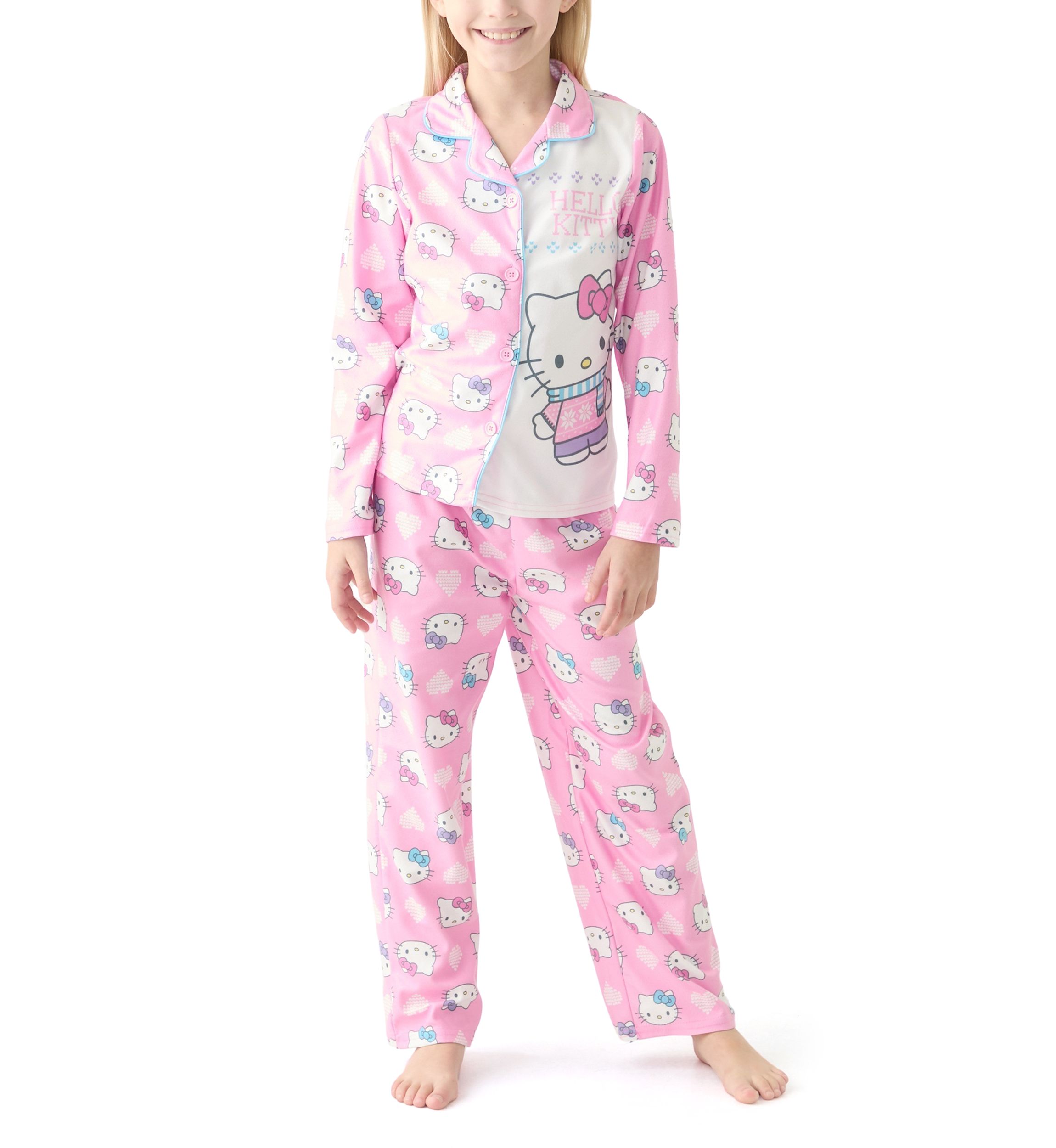 Girls 4-10 Hello Kitty Coat Pajama Set