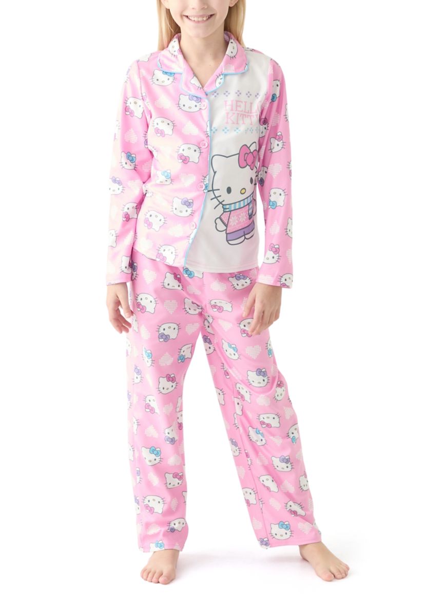 Girls 4-10 Hello Kitty Coat Pajama Set