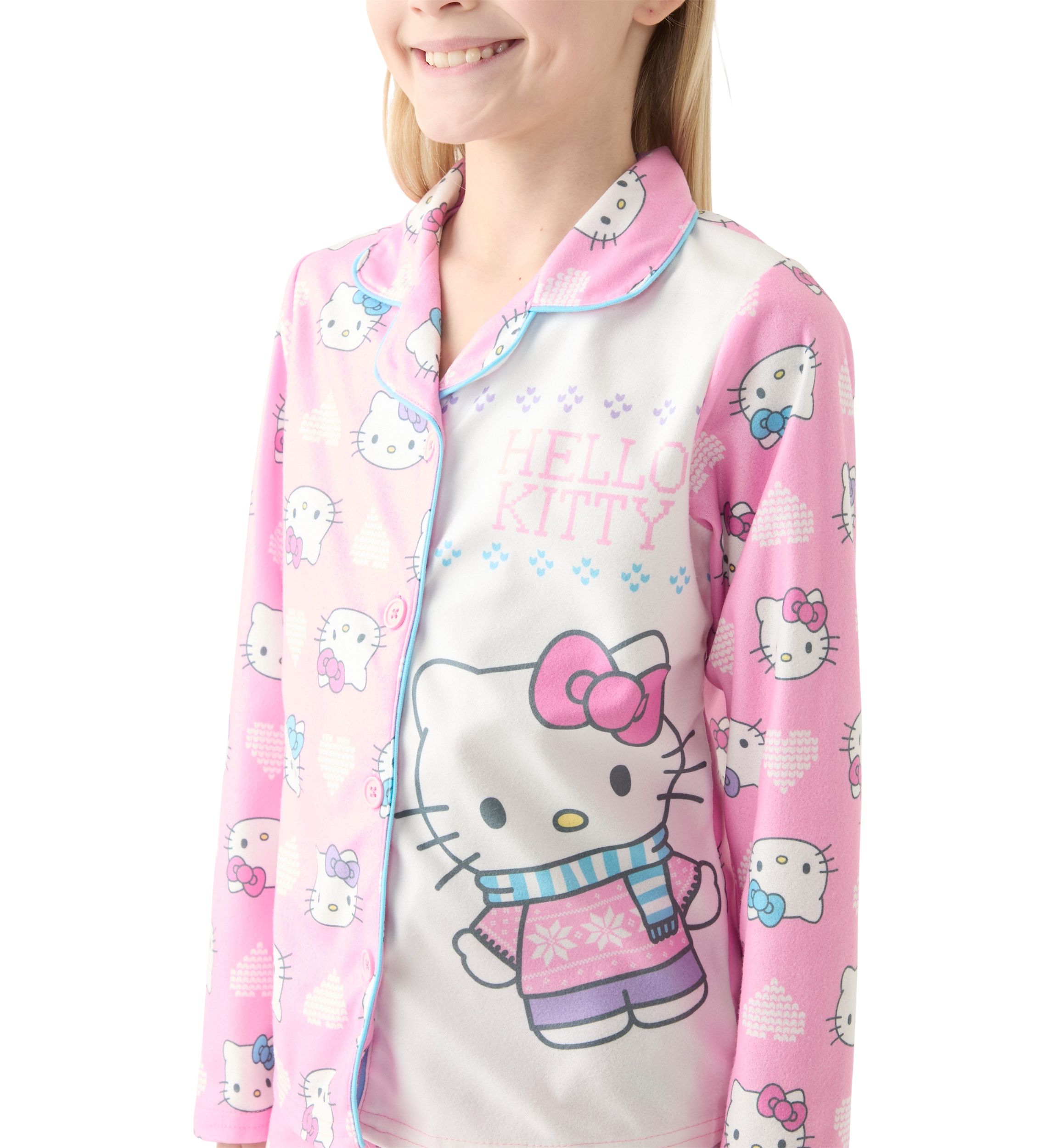 Girls 4-10 Hello Kitty Coat Pajama Set