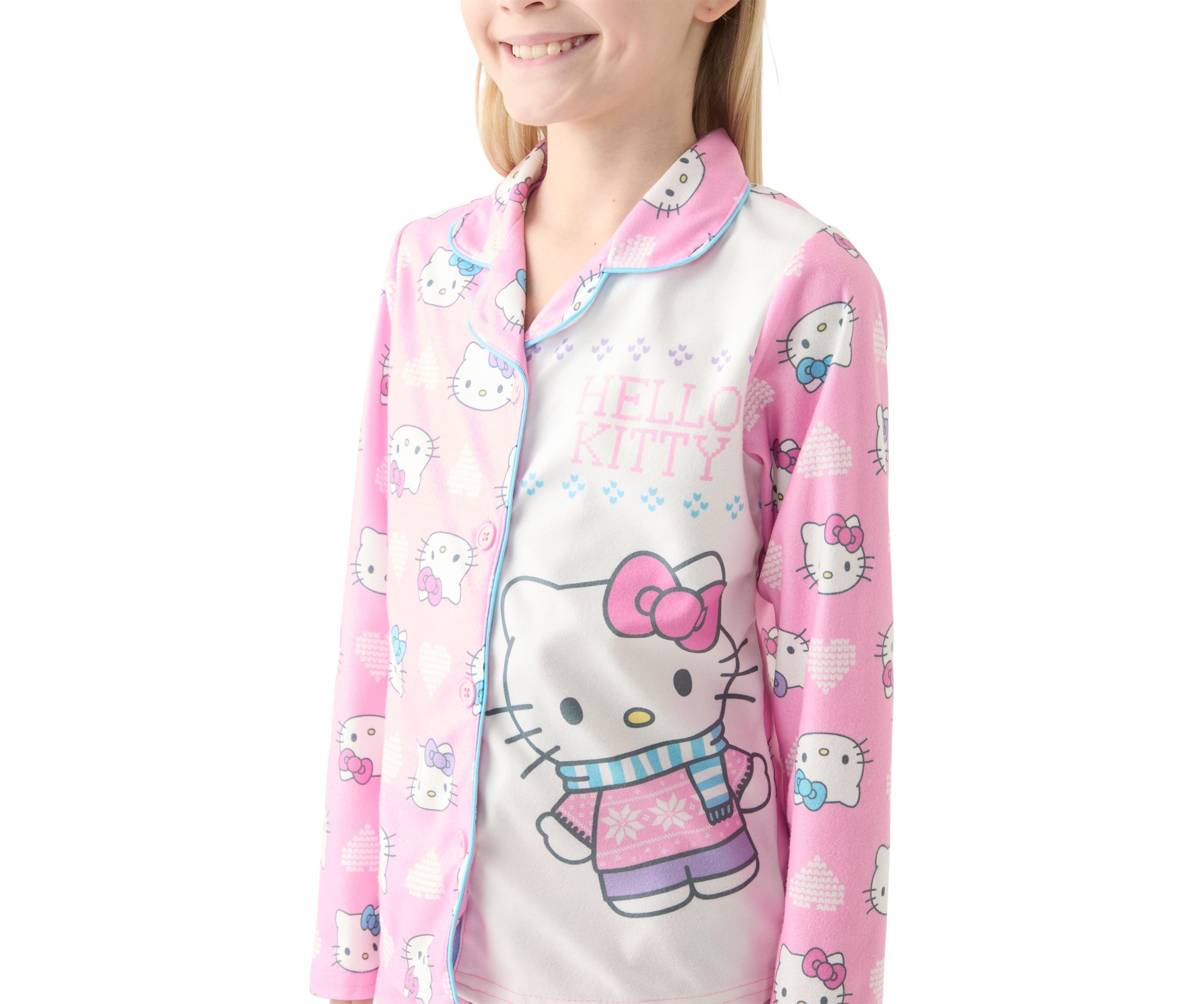 Girls 4-10 Hello Kitty Coat Pajama Set