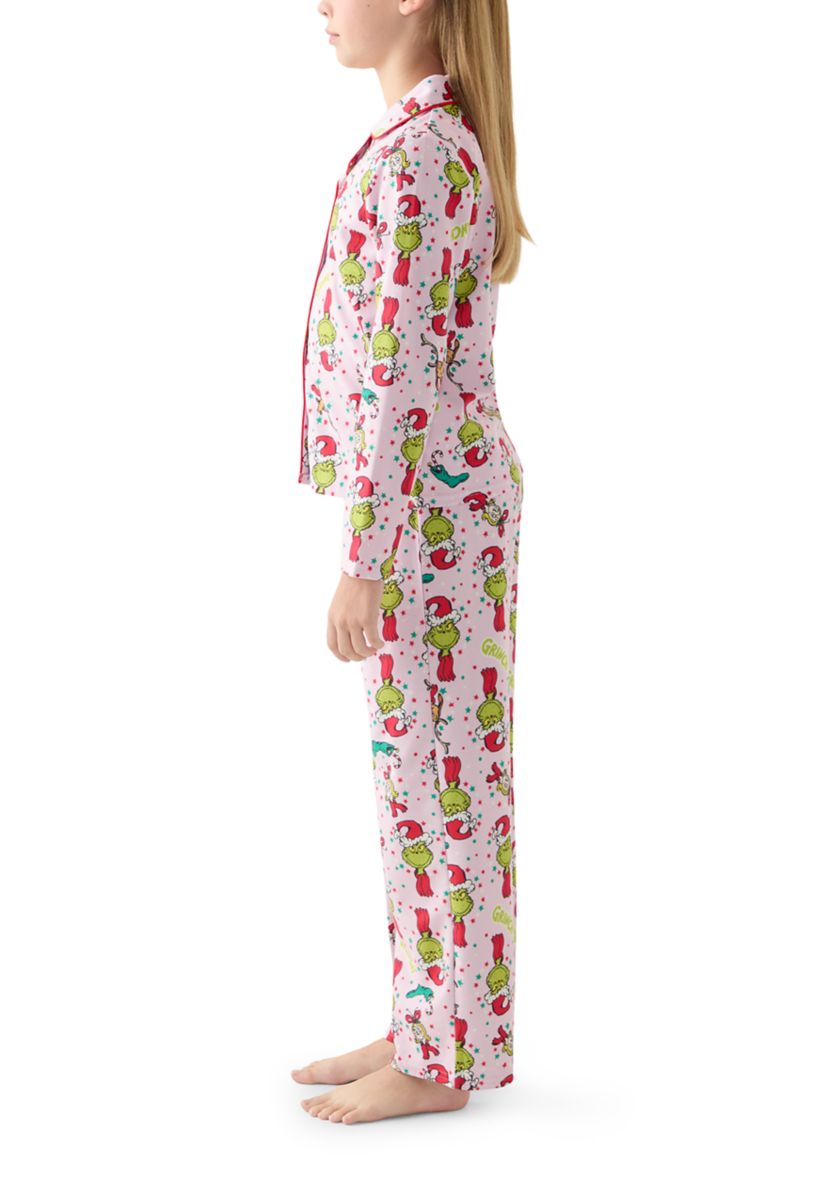 Girls 4-6x Pink Grinch Pajama Set