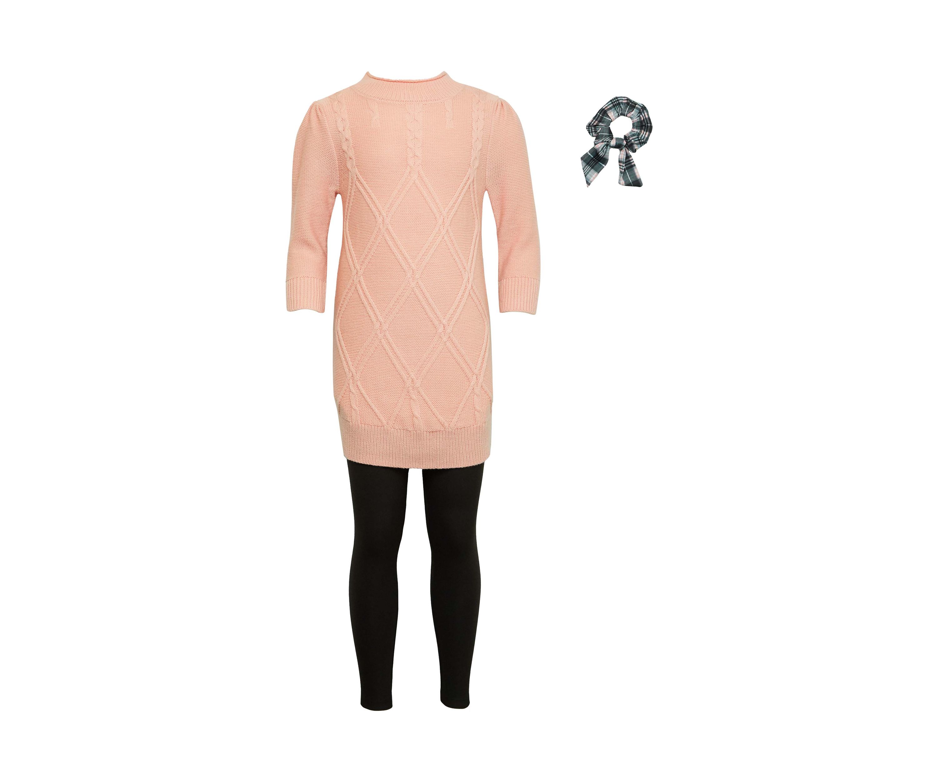 Girls 7-16 Sweater and Leggings Set with Scrunchie
