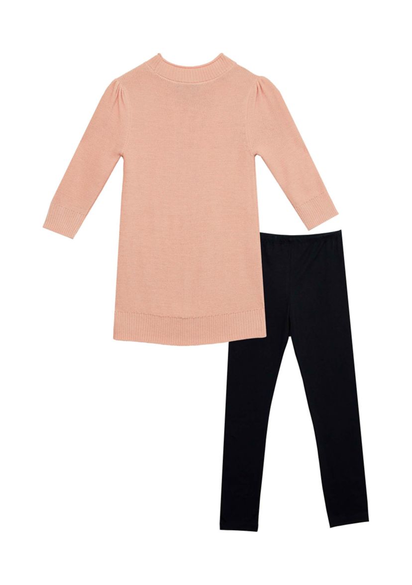 Girls 7-16 Sweater and Leggings Set with Scrunchie