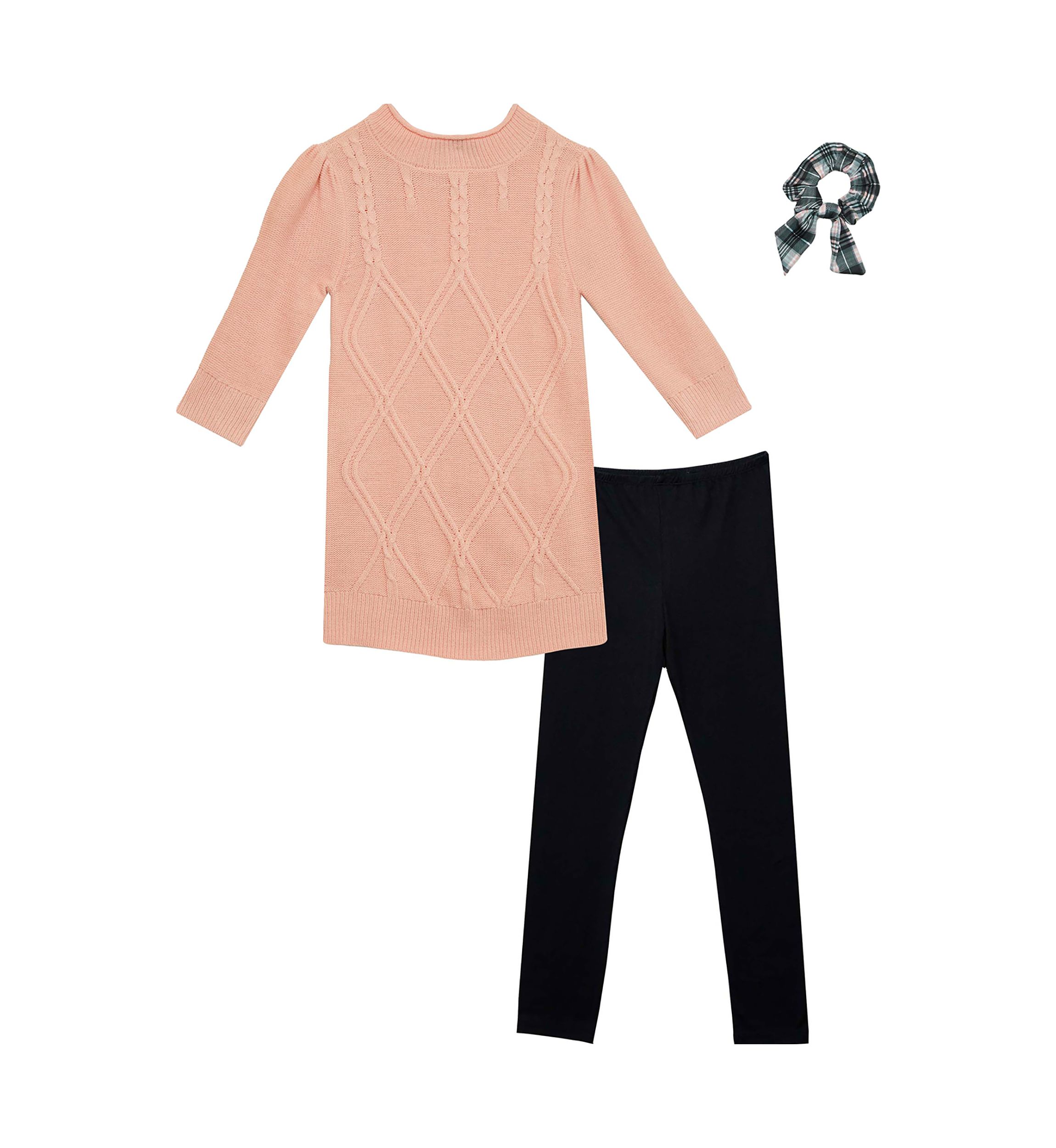 Girls 7-16 Sweater and Leggings Set with Scrunchie