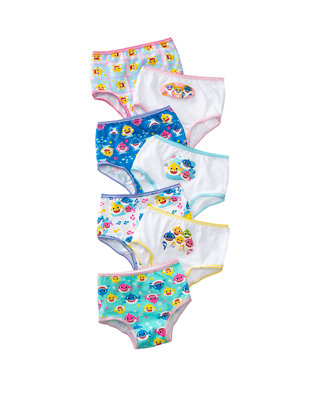 Handcraft Girls' Toddler Baby Shark 7pk Panties