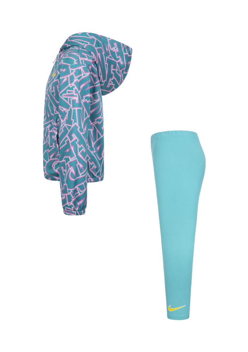 Girls 4-6x Zip Up Hoodie and Leggings Set