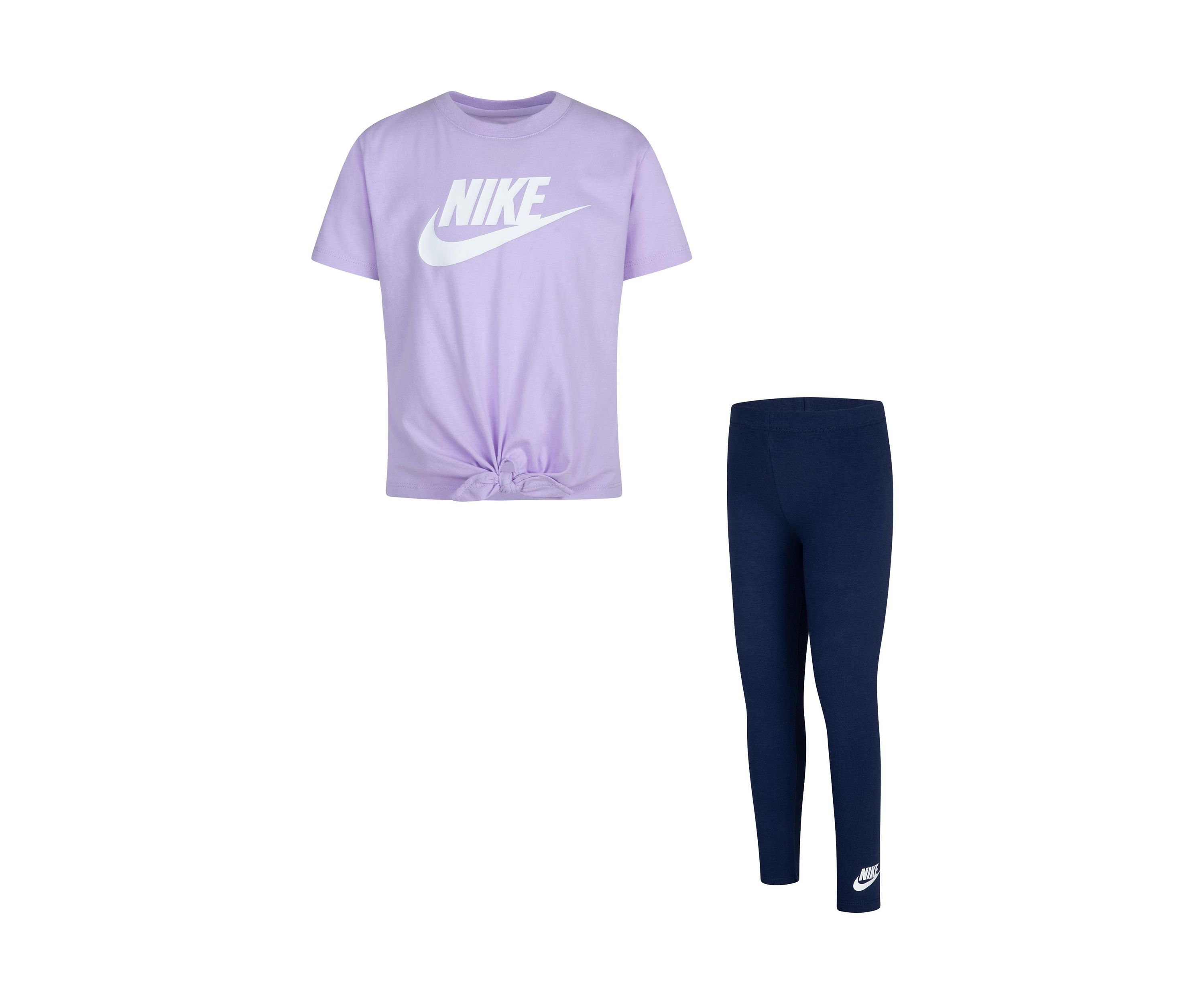 Girls 4-6x Tie Front Graphic T-Shirt and Leggings Set