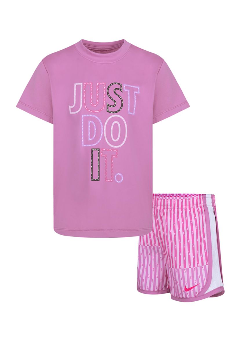 Girls 4-6x Just Do It Graphic T-Shirt and Printed Shorts Set
