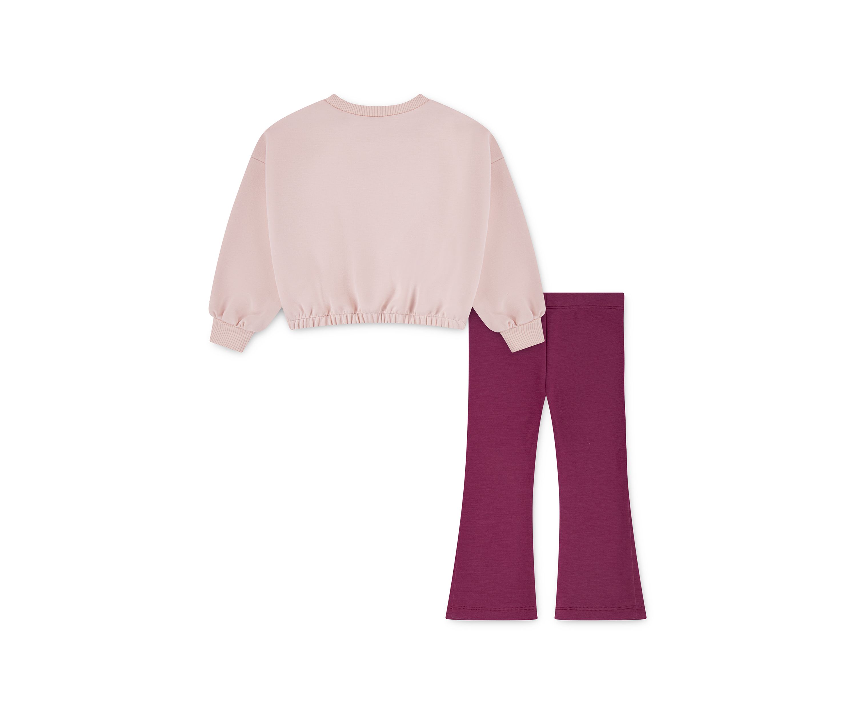 Girls 4-6x Modal Top and Ribbed Flare Pants
