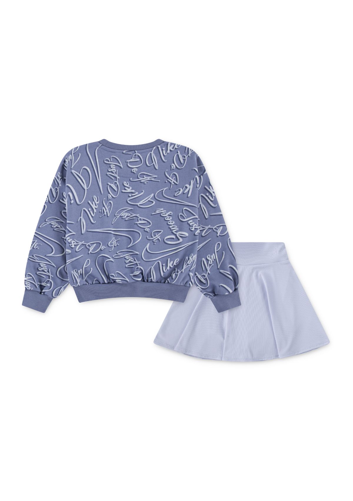 Girls 4-6x Printed Sweatshirt and Pleated Skort Set