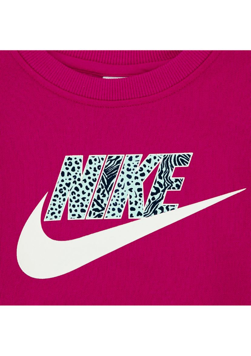 Girls 4-6x Animal Logo Graphic Sweatshirt and Flare Legging Set 