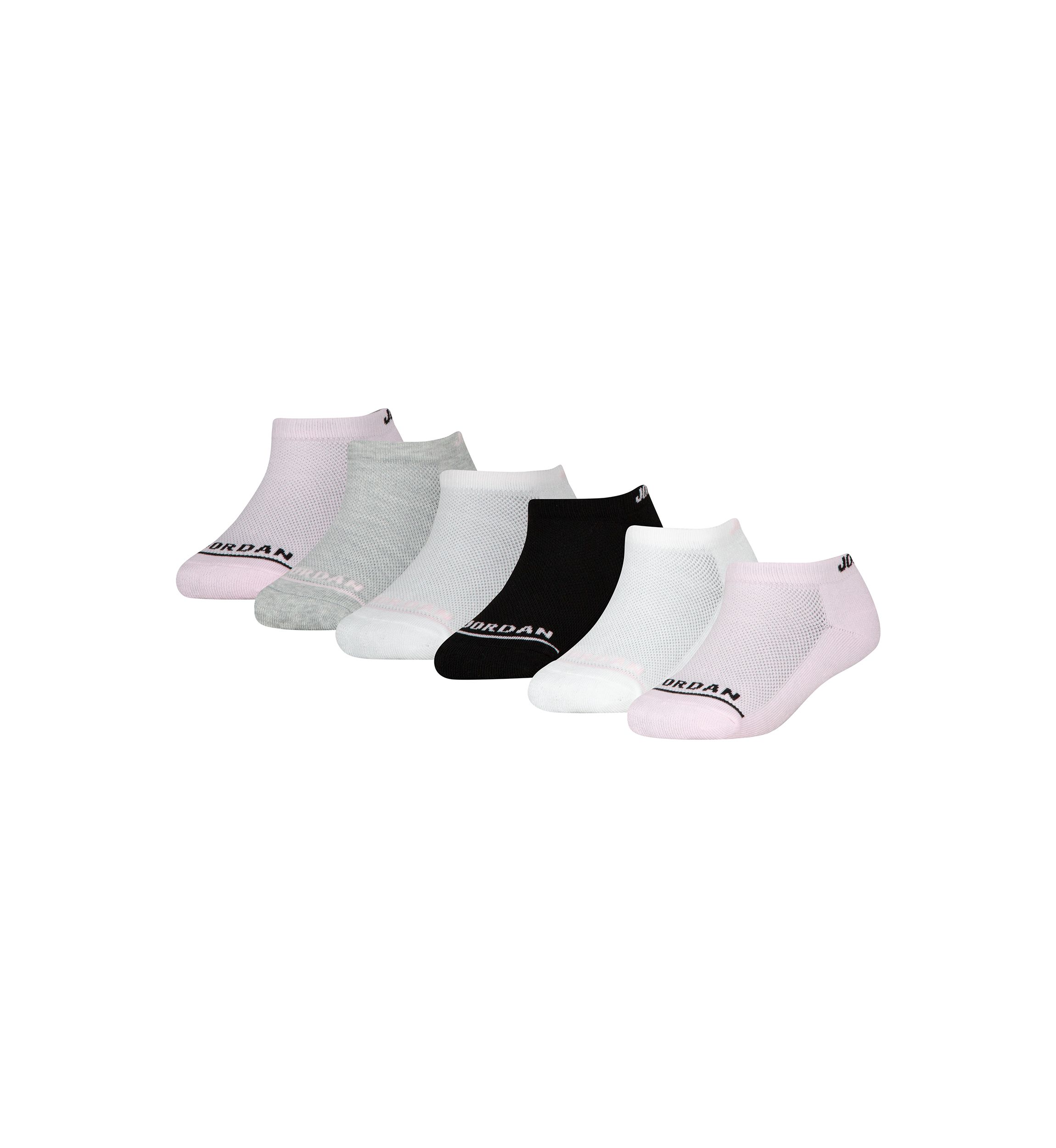 Girls Jordan No Show Socks - 6 Pack 