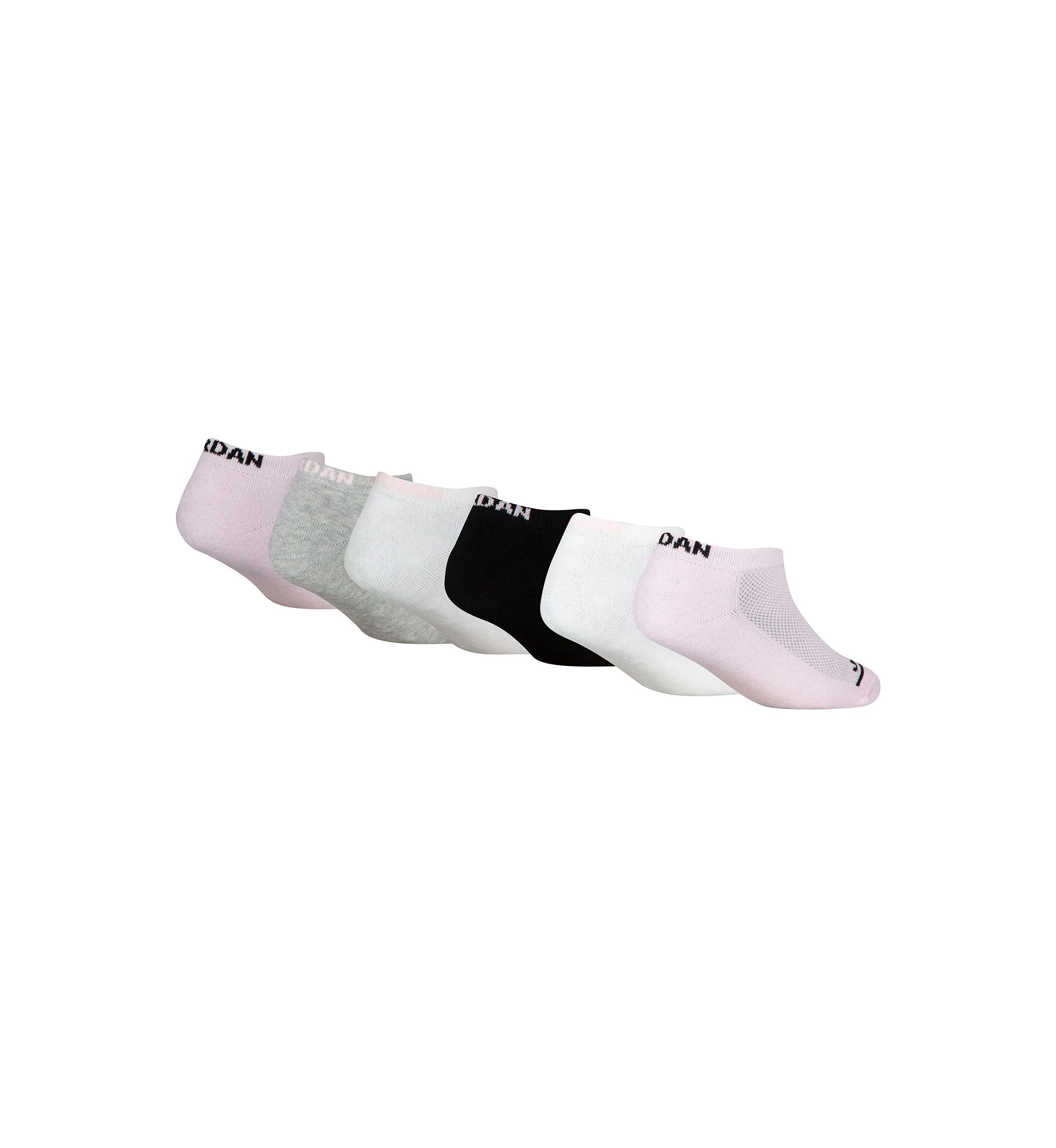 Girls Jordan No Show Socks - 6 Pack 