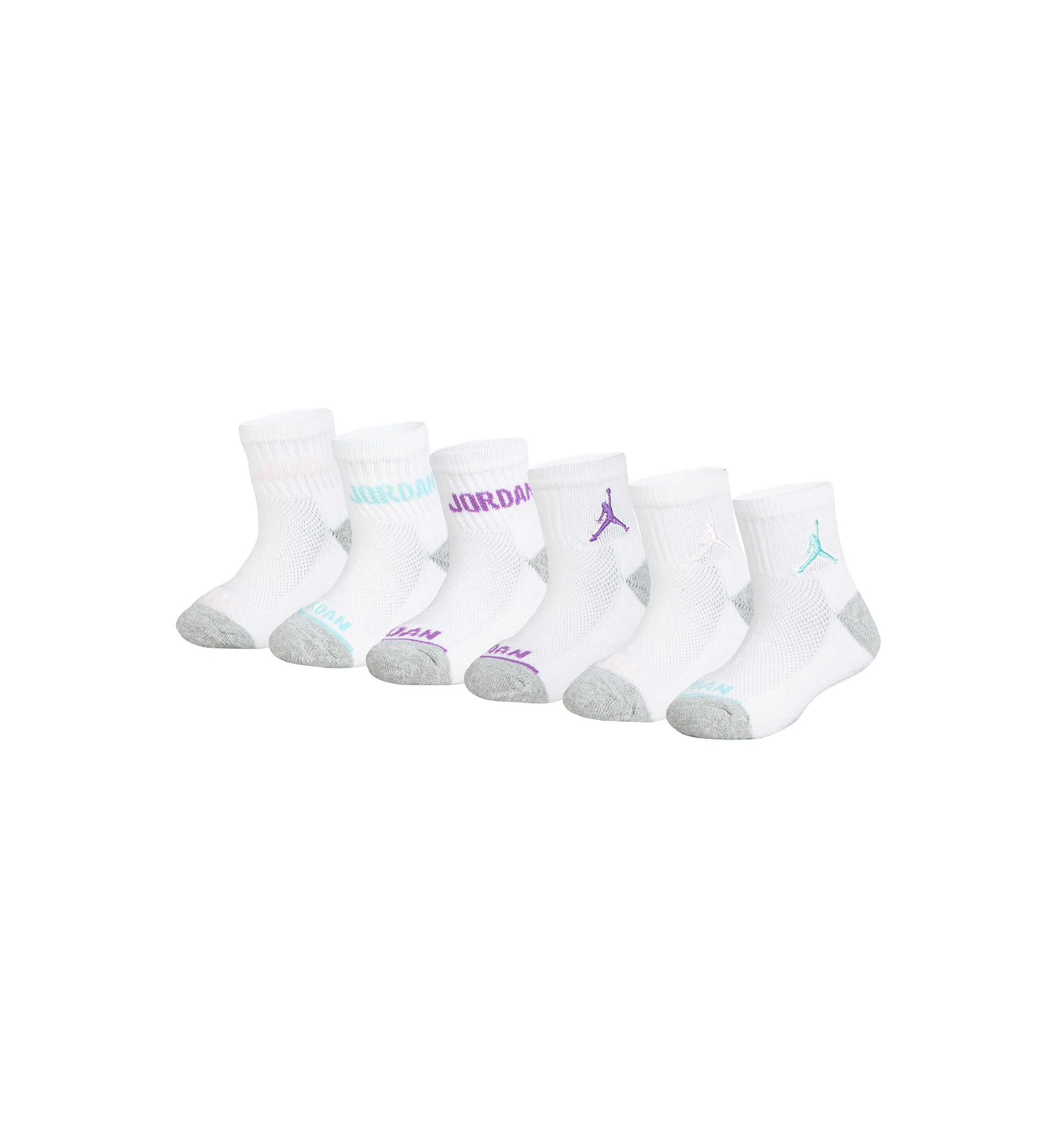 Girls Jordan Legend Ankle Socks - 6 Pack