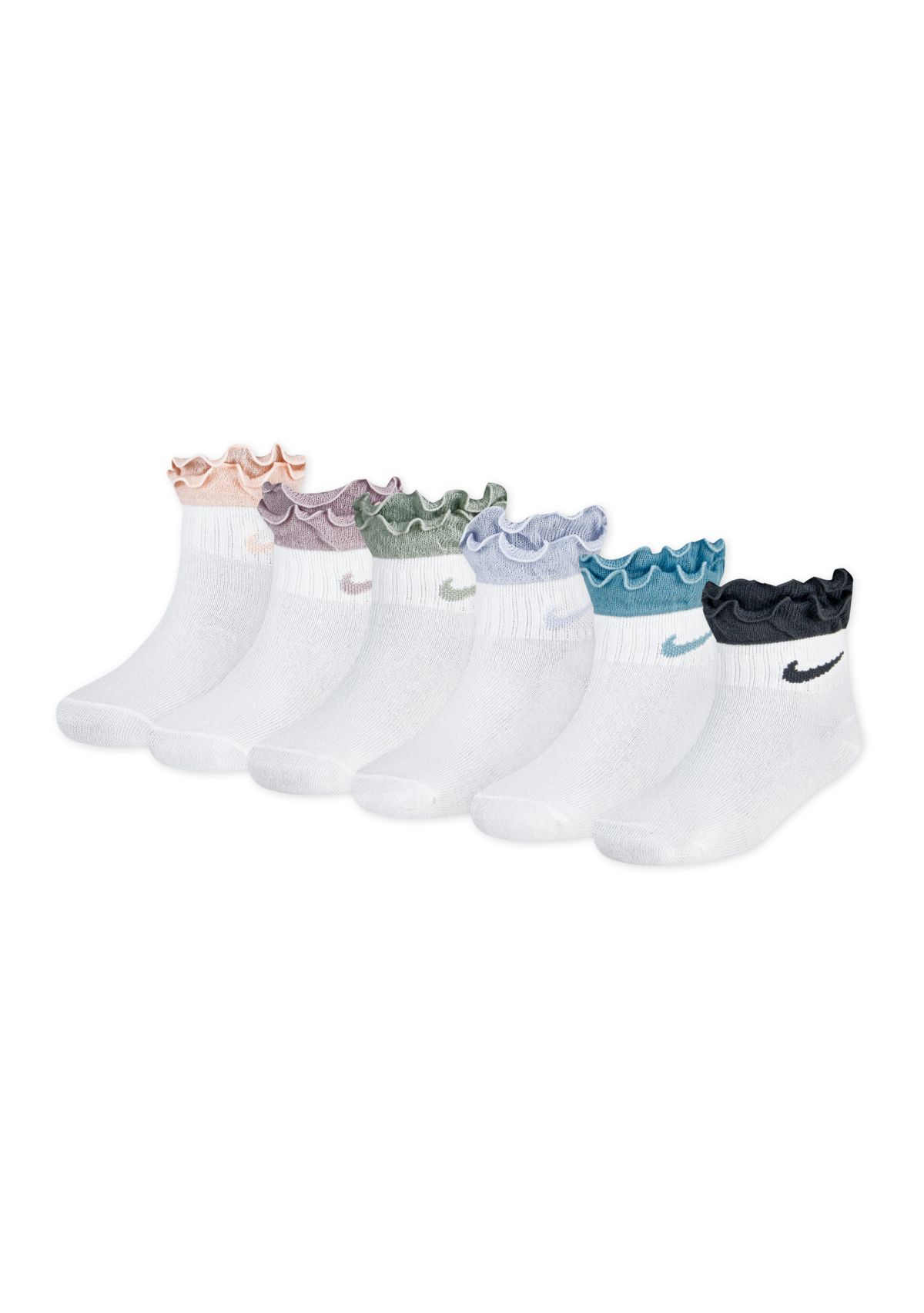 Nike® Girls 6-Pack Ruffle Ankle Socks | Belk