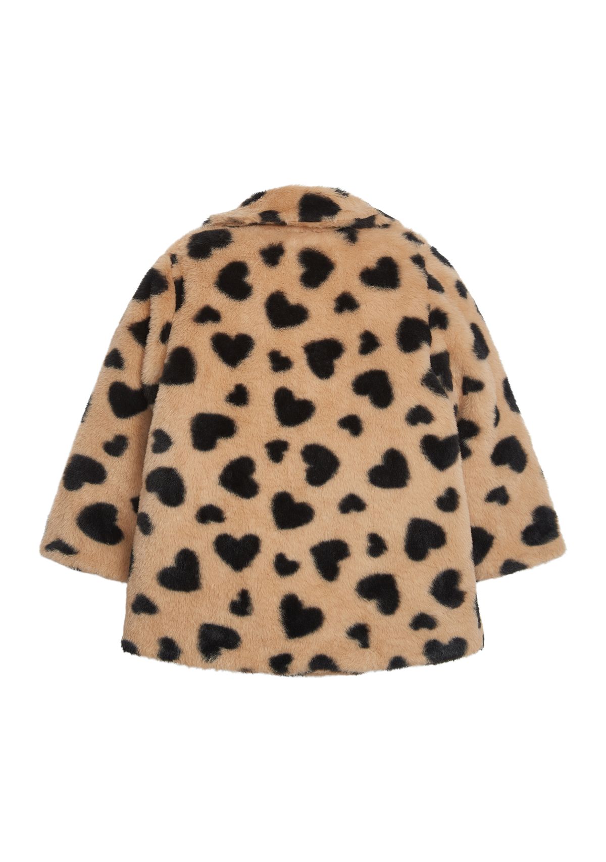 Girls 4-6x Faux Fur Heart Printed Coat