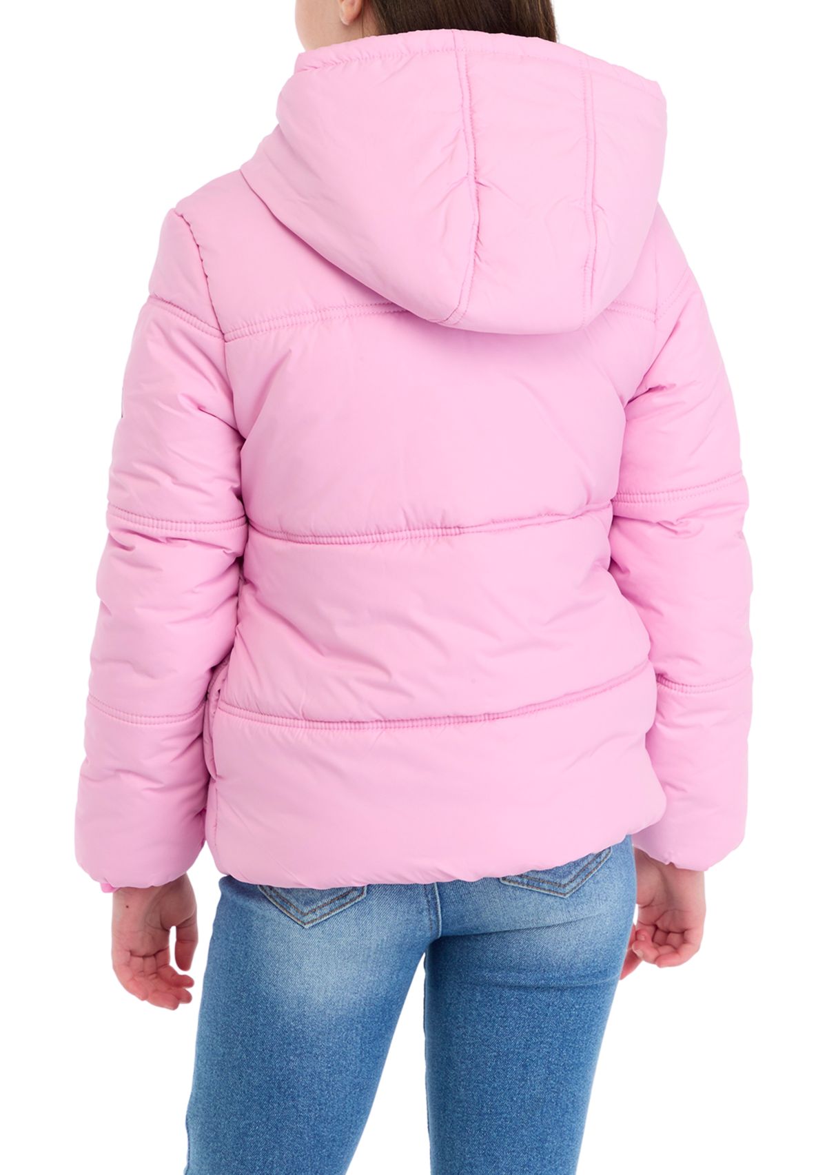 Girls 7-16 London Fog Puffer Jacket with Headband