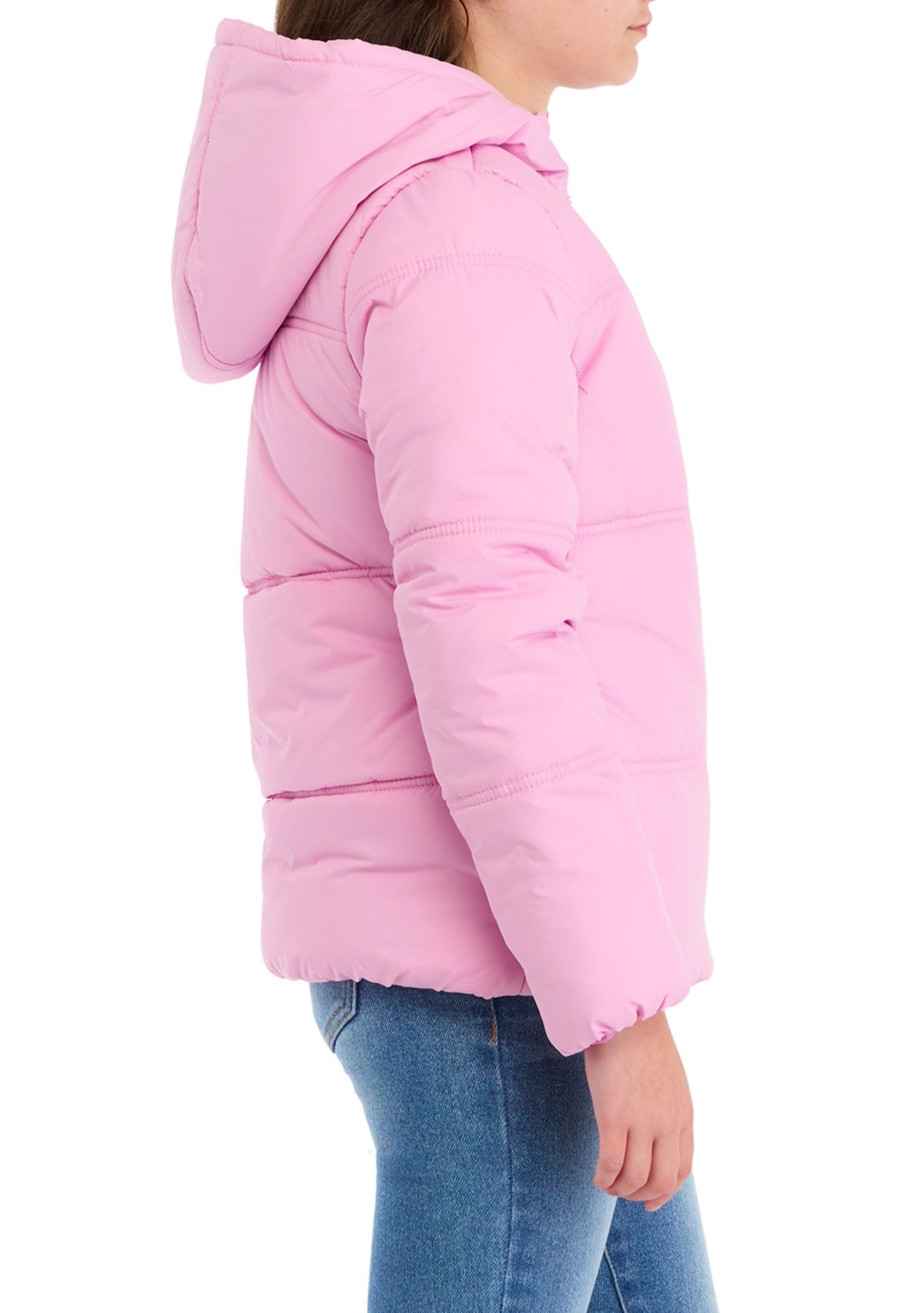 Girls 7-16 London Fog Puffer Jacket with Headband