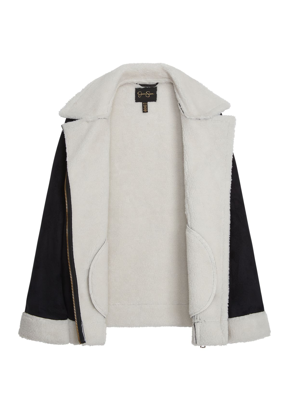 Girls 7-16 Faux Suede Moto Jacket