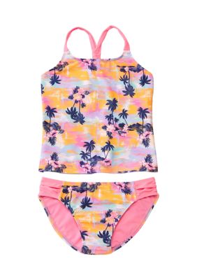 Breaking Waves Girls 7-16 2 Piece Tropical Print Swimsuit | belk