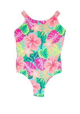 Breaking Waves Girls 7-16 Tropic Pop One Piece Swimsuit | belk