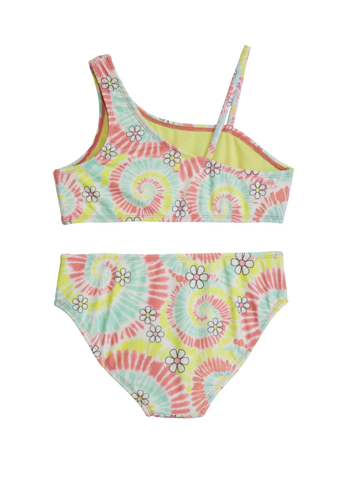 Girls 7-16 Asymmetrical Swim Top with Swim Bottoms