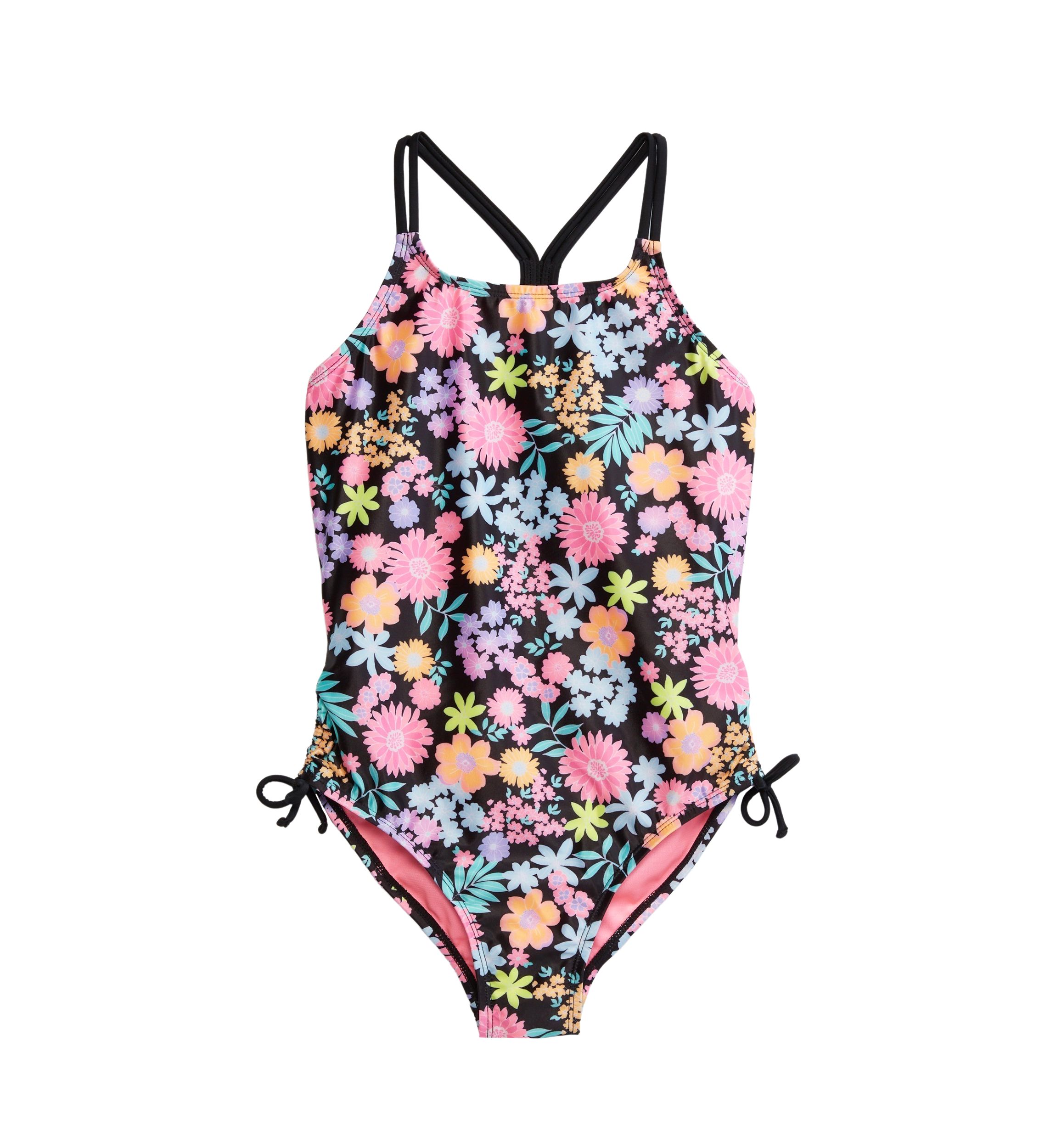 Girls 7-16 Multi Strap One Piece Swimsuit