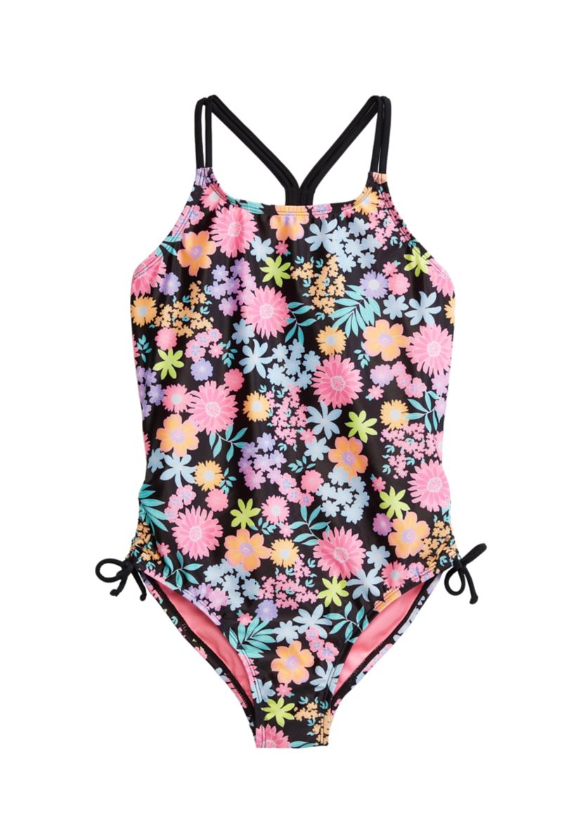 Girls 7-16 Multi Strap One Piece Swimsuit