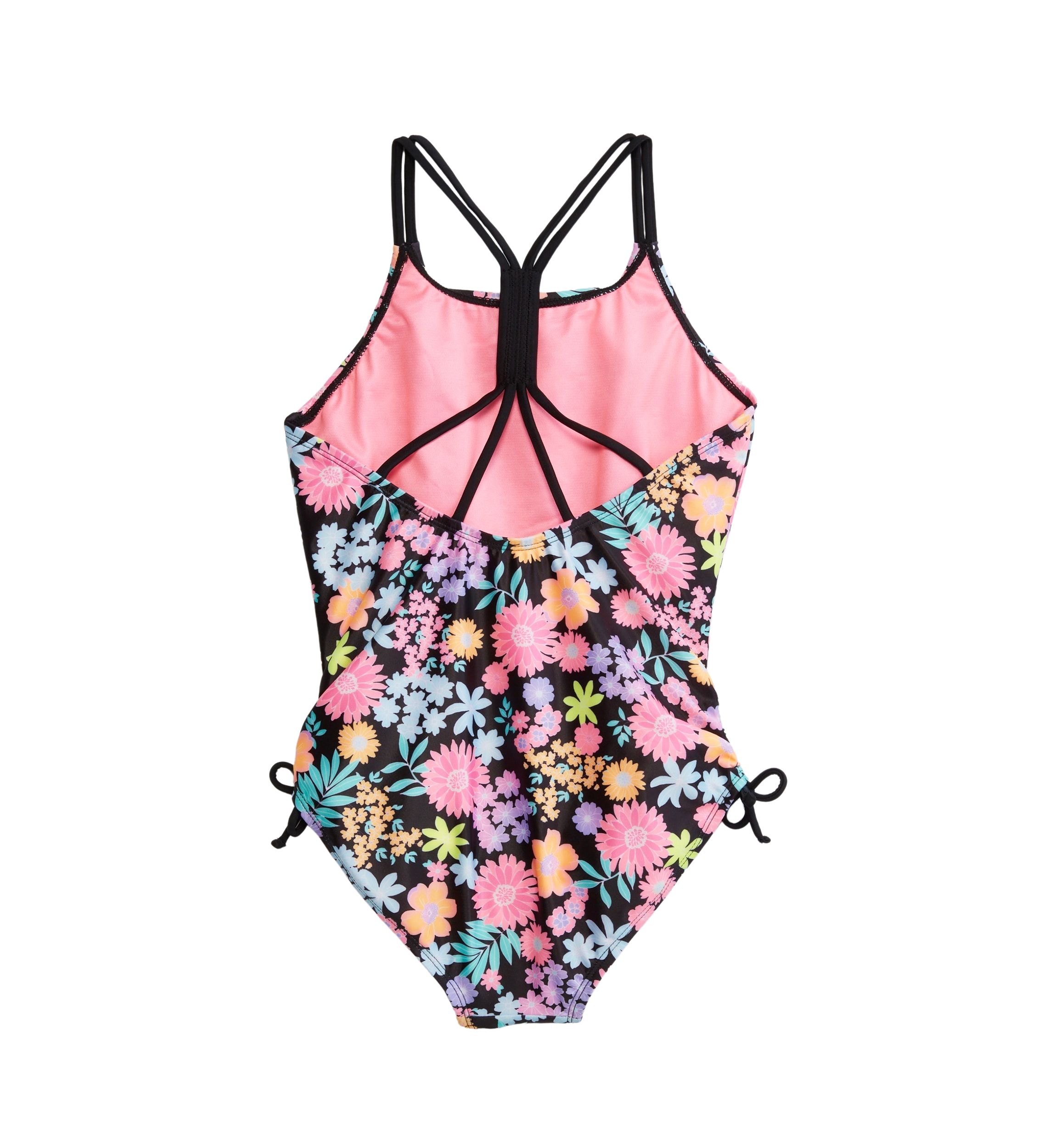 Girls 7-16 Multi Strap One Piece Swimsuit