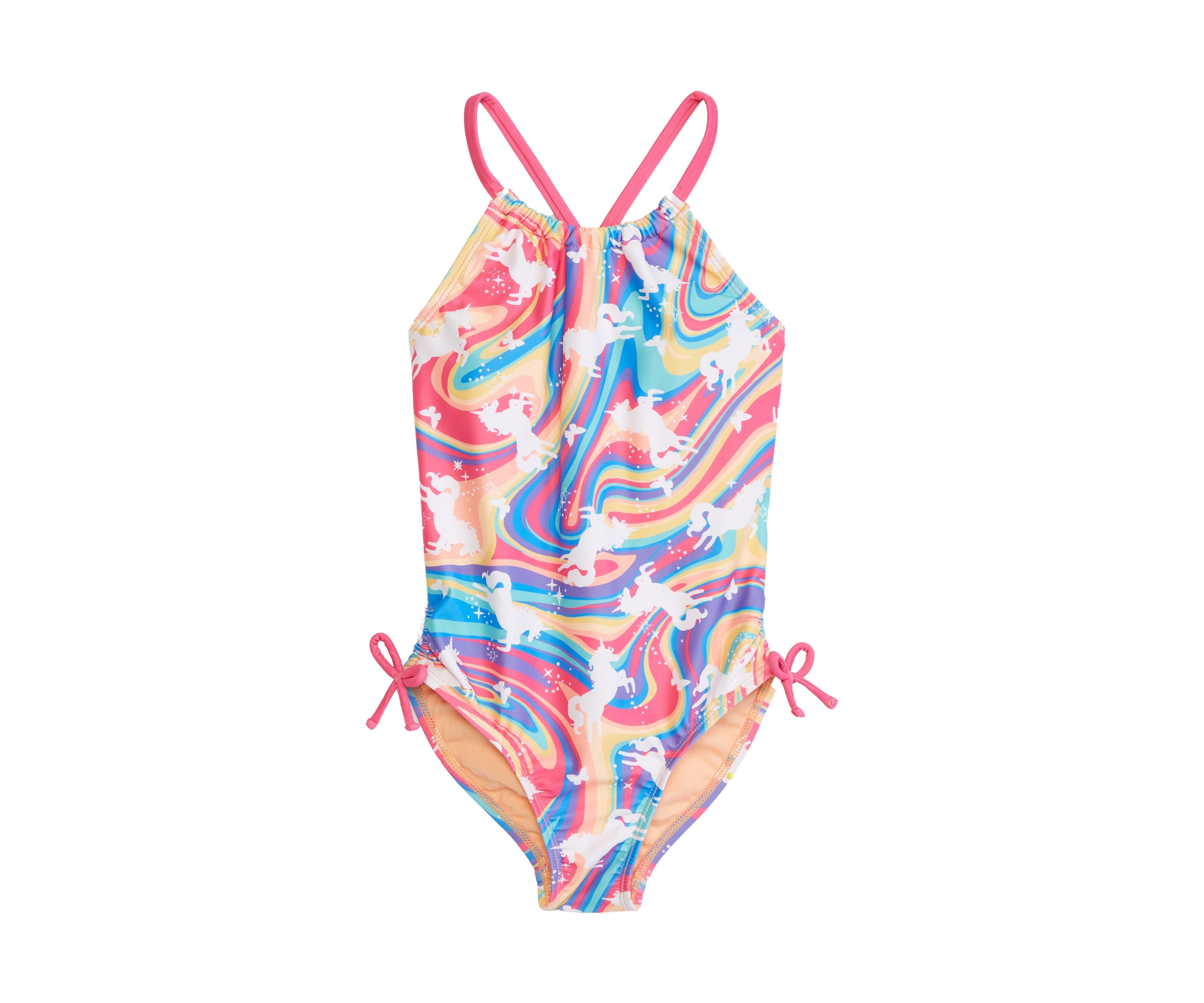 Girls 4-6x One Piece Side Shirred Swimsuit