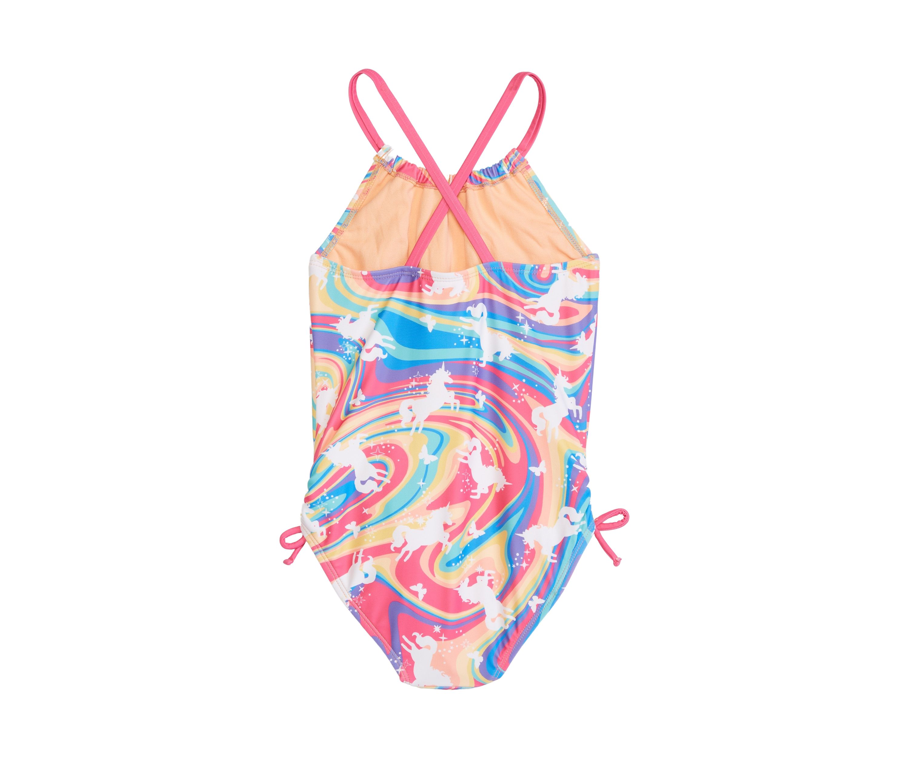 Girls 4-6x One Piece Side Shirred Swimsuit