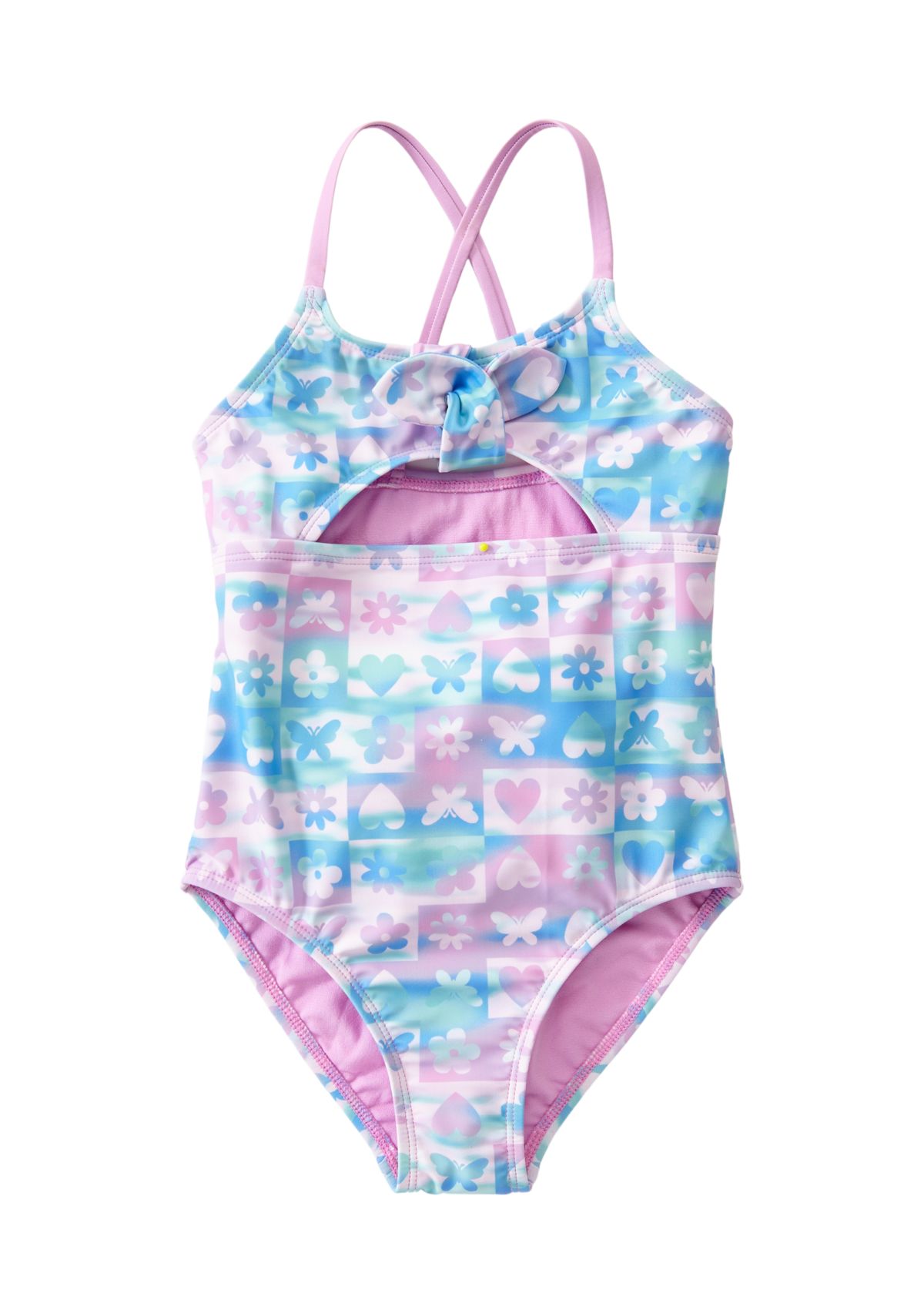 Girls 4-6x One Piece Cutout Swimsuit