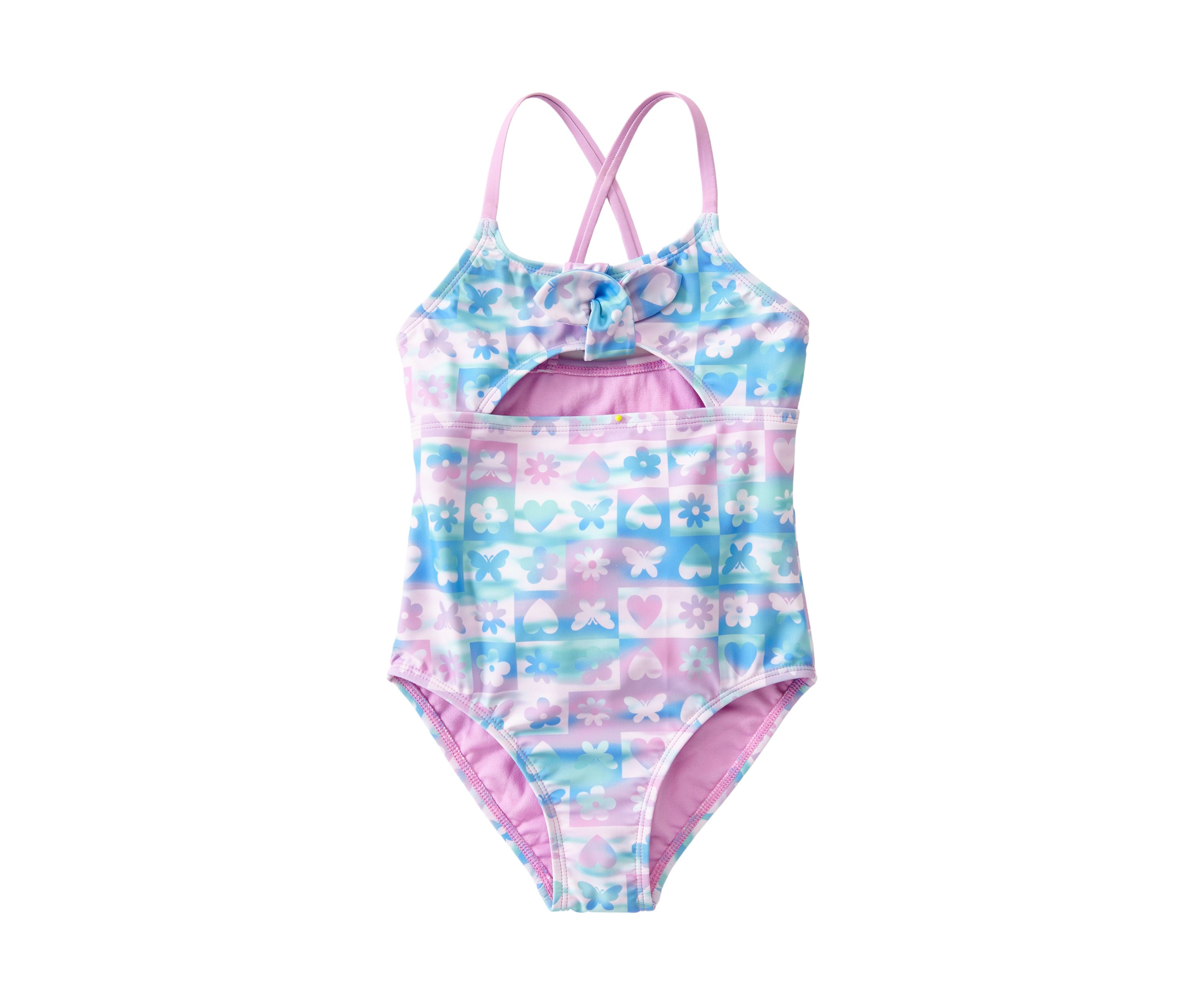 Girls 4-6x One Piece Cutout Swimsuit