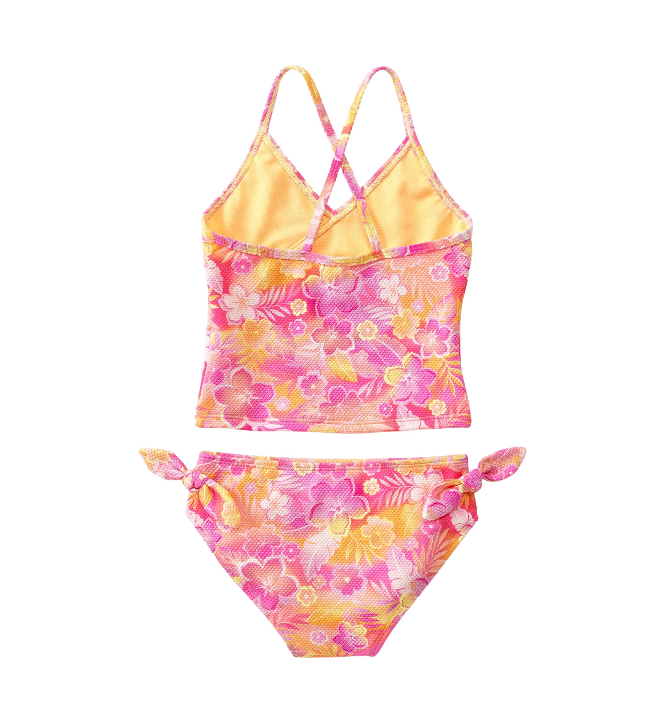 Girls 4-6x Floral Printed Wrap Front Swim Set