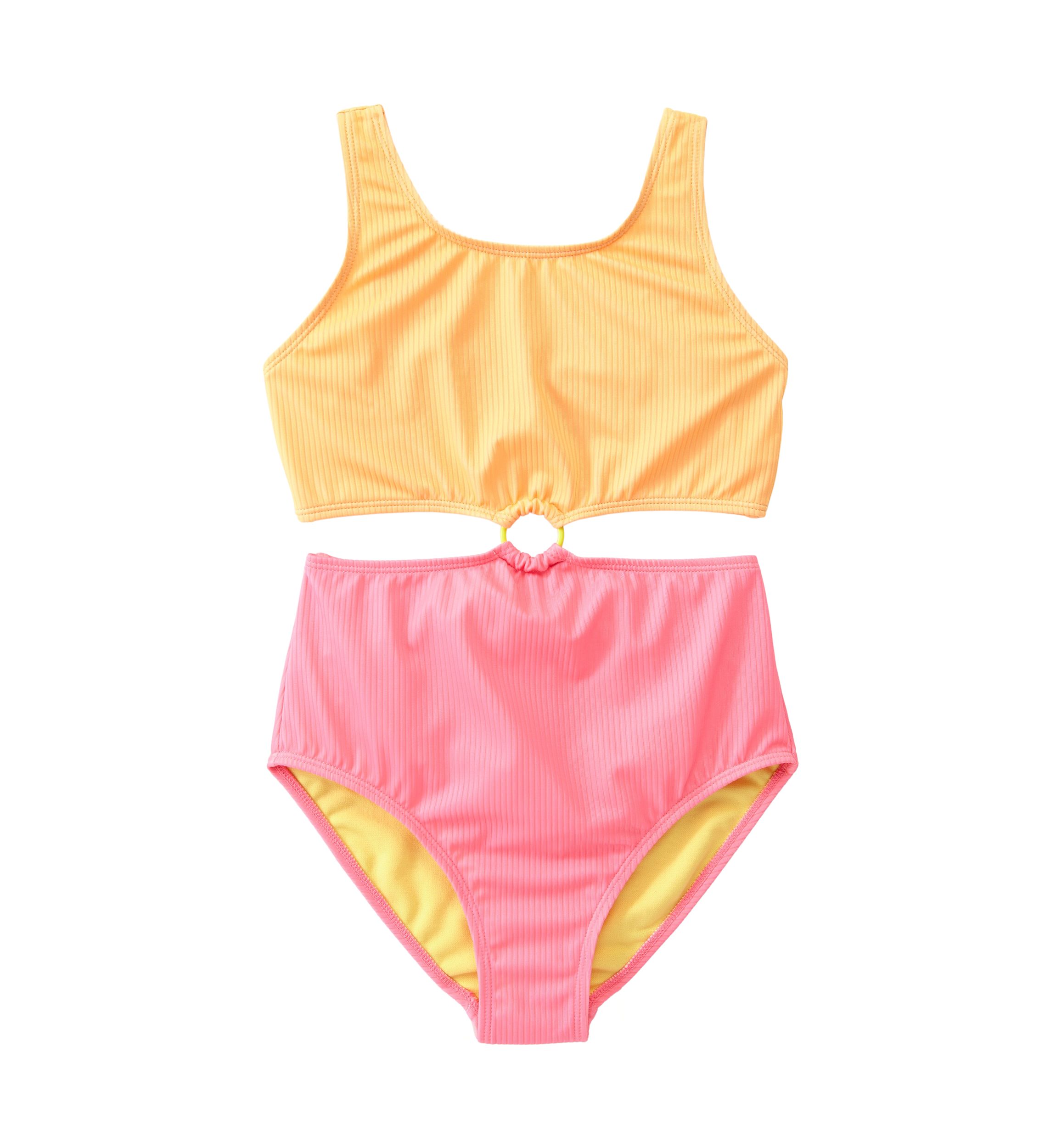 Girls 7-16 One Piece O-Ring Swimsuit