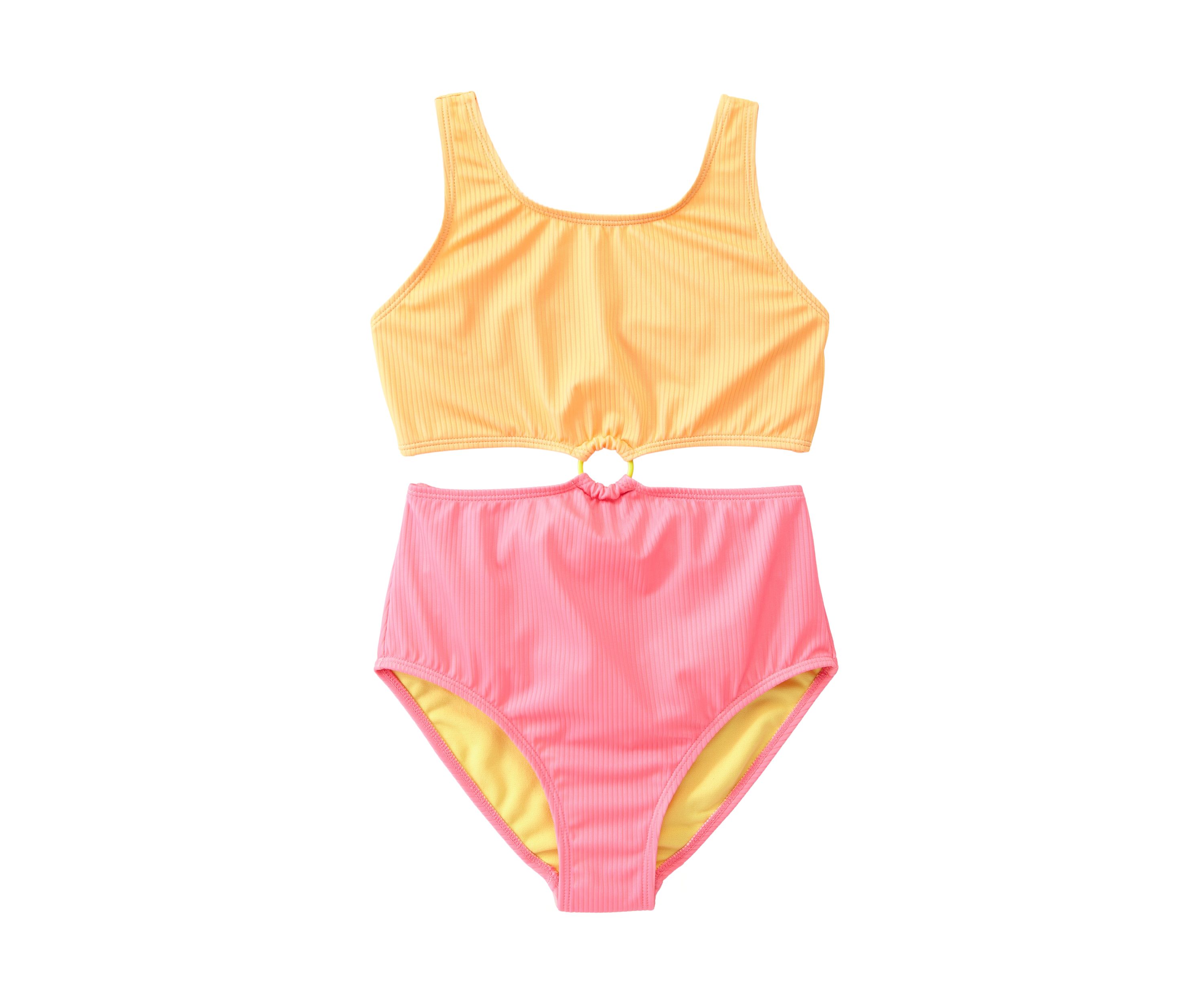 Girls 7-16 One Piece O-Ring Swimsuit