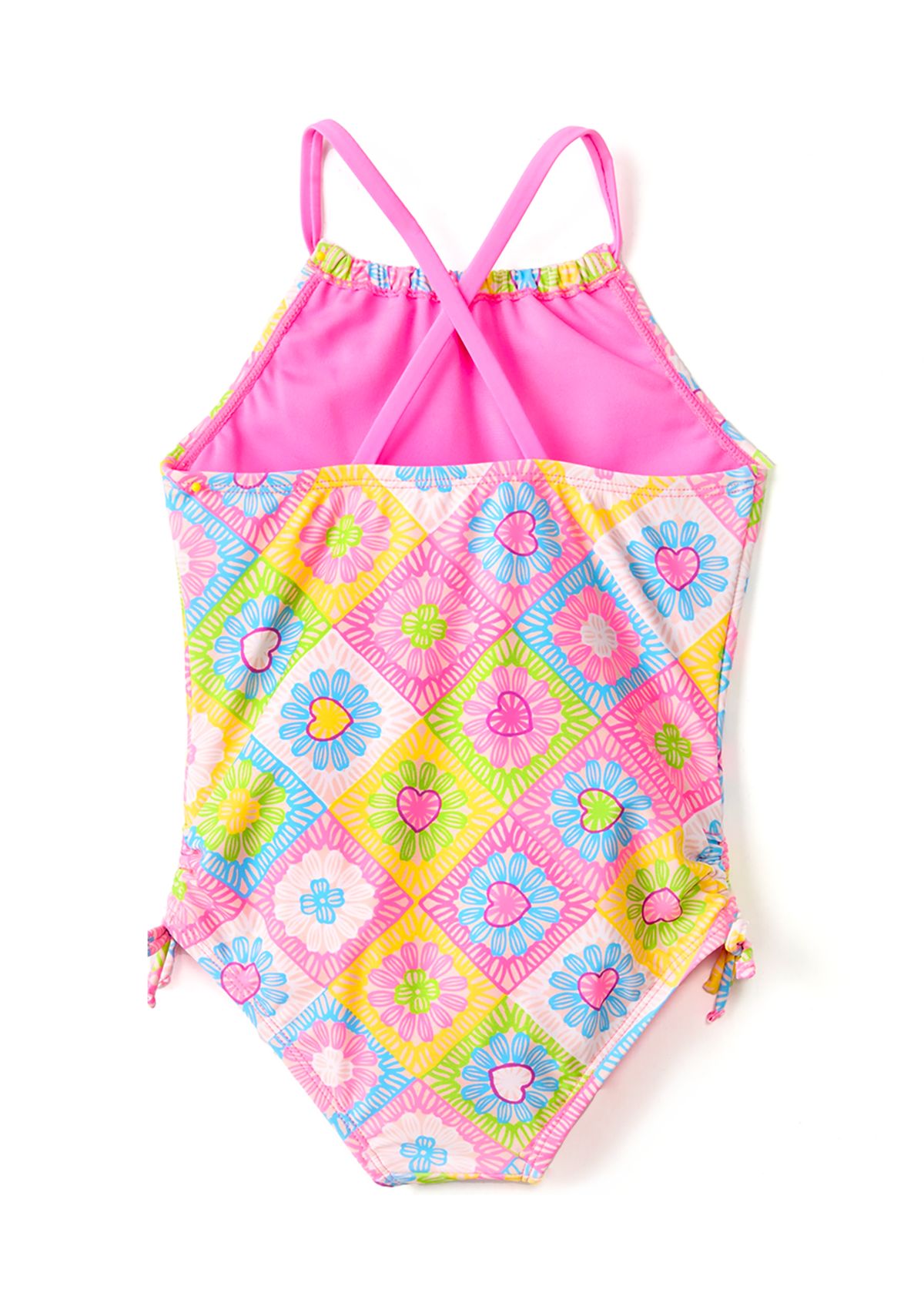 Girls 4-6x Crochet Craze Cinched Side One Piece Swimsuit