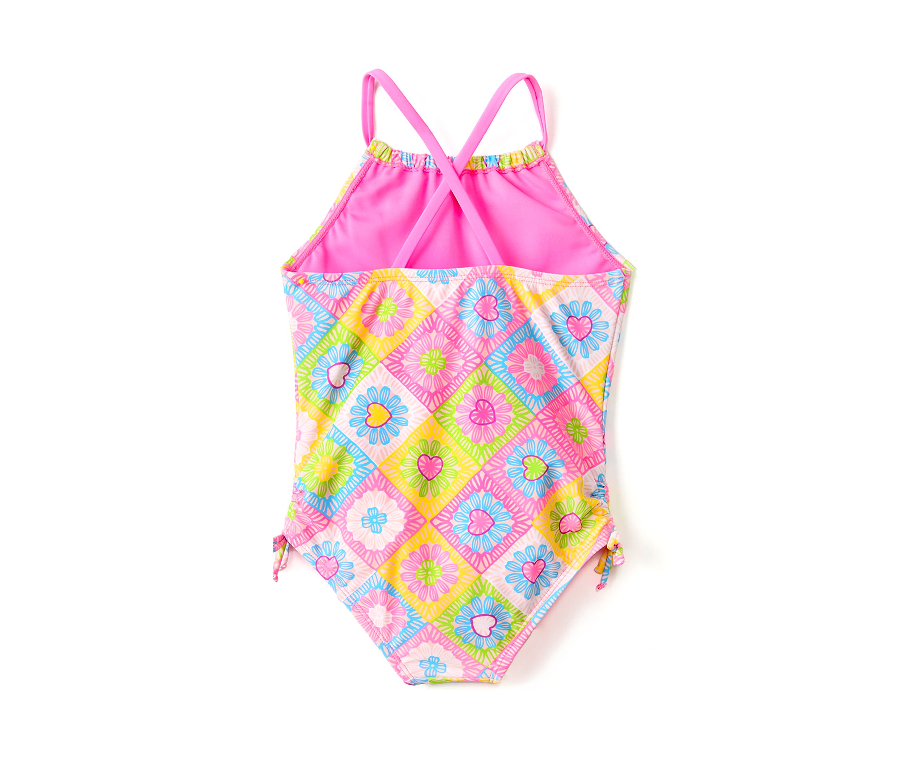 Girls 4-6x Crochet Craze Cinched Side One Piece Swimsuit