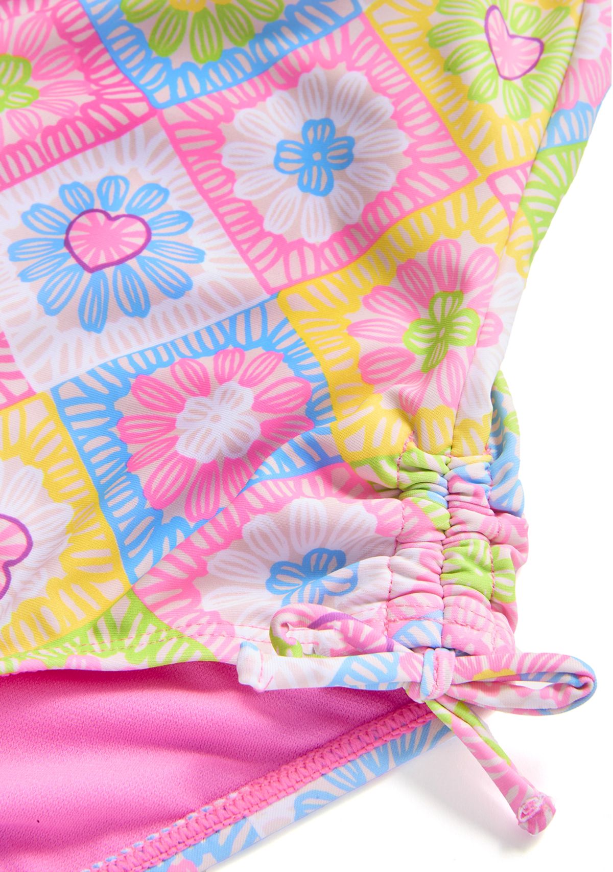 Girls 4-6x Crochet Craze Cinched Side One Piece Swimsuit