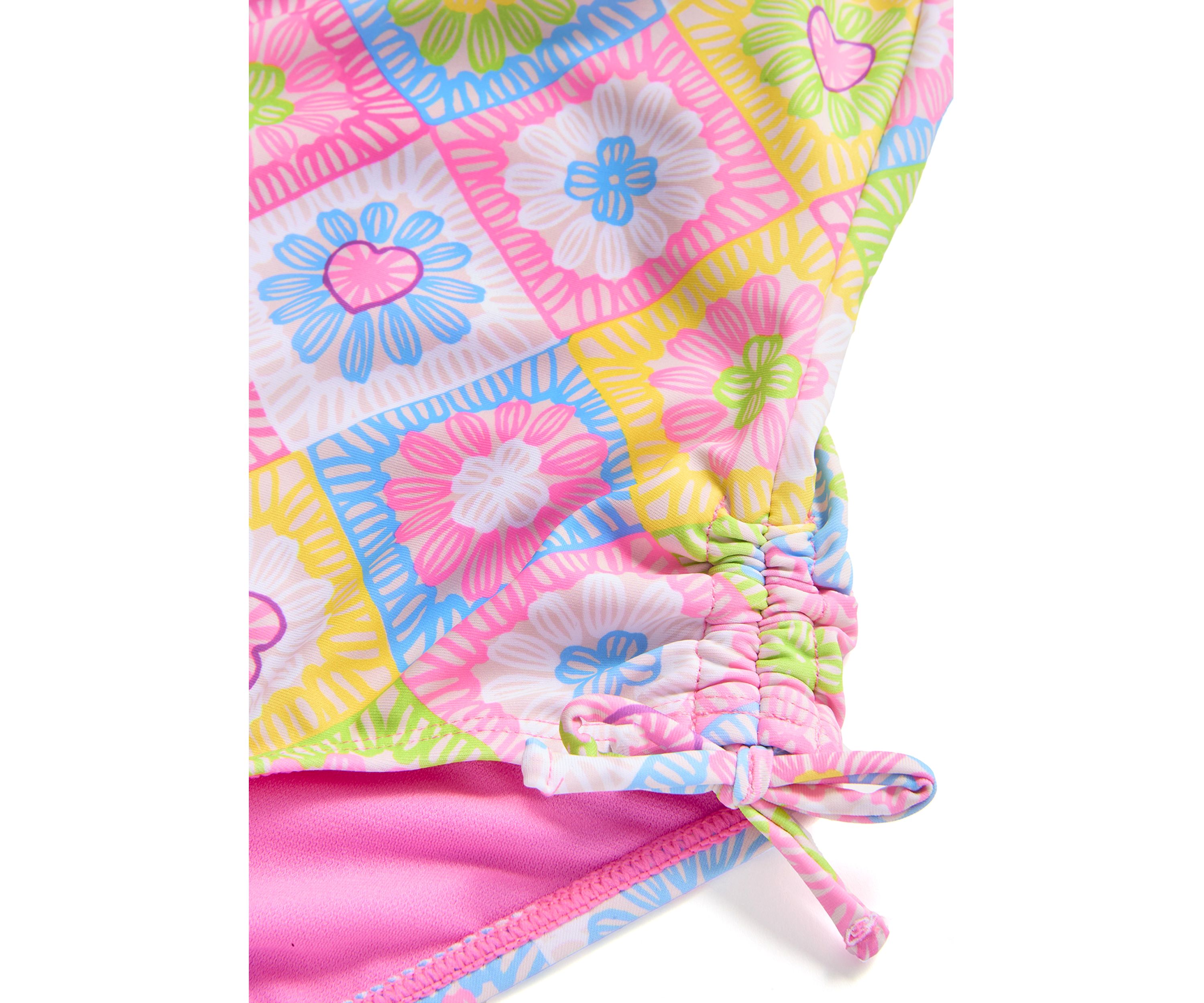 Girls 4-6x Crochet Craze Cinched Side One Piece Swimsuit