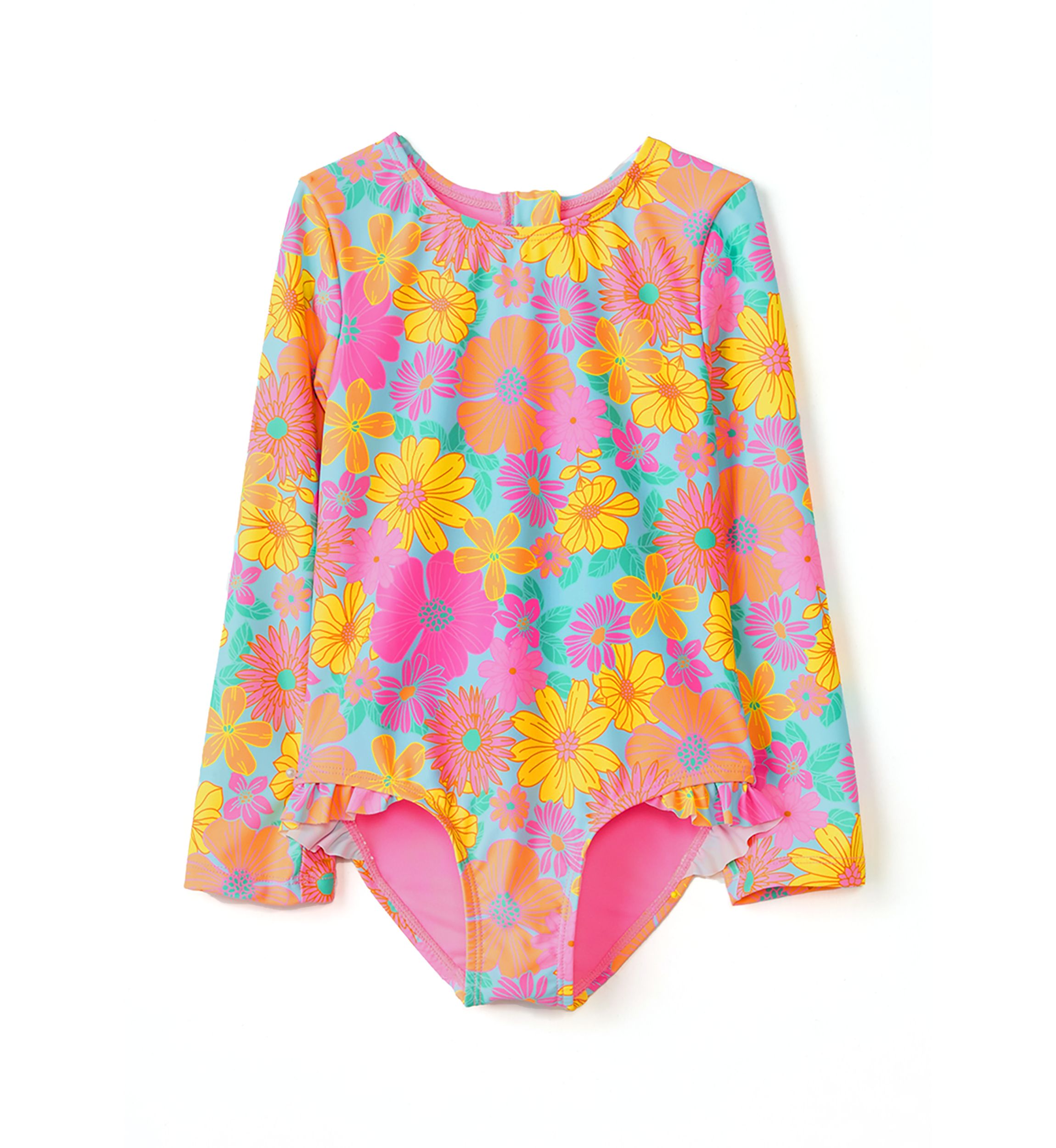 Girls 4-6x One Piece Darling Daisy Rashguard 
