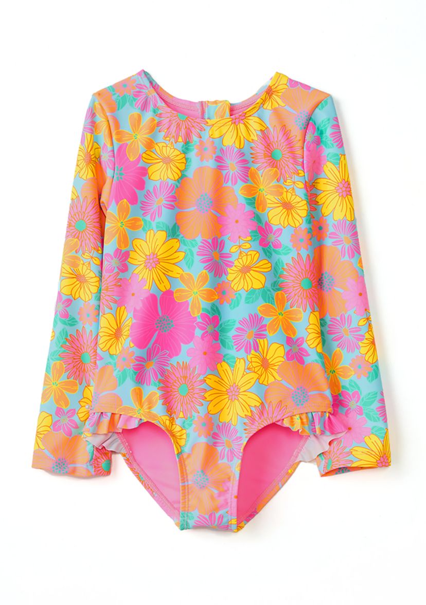Girls 4-6x One Piece Darling Daisy Rashguard 